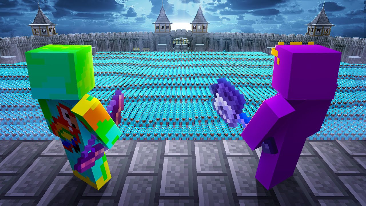 2 Minecraft Pros VS 1000 Hunters 2 Minecraft Pros VS 1000 Hunters