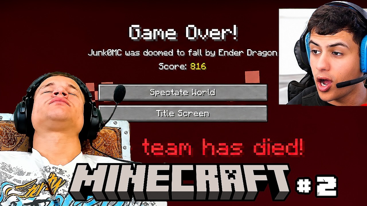 PLAYING HARDCORE MINECRAFT UNTIL WE BEAT IT DAY 2 PLAYING HARDCORE MINECRAFT UNTIL WE BEAT IT DAY 2