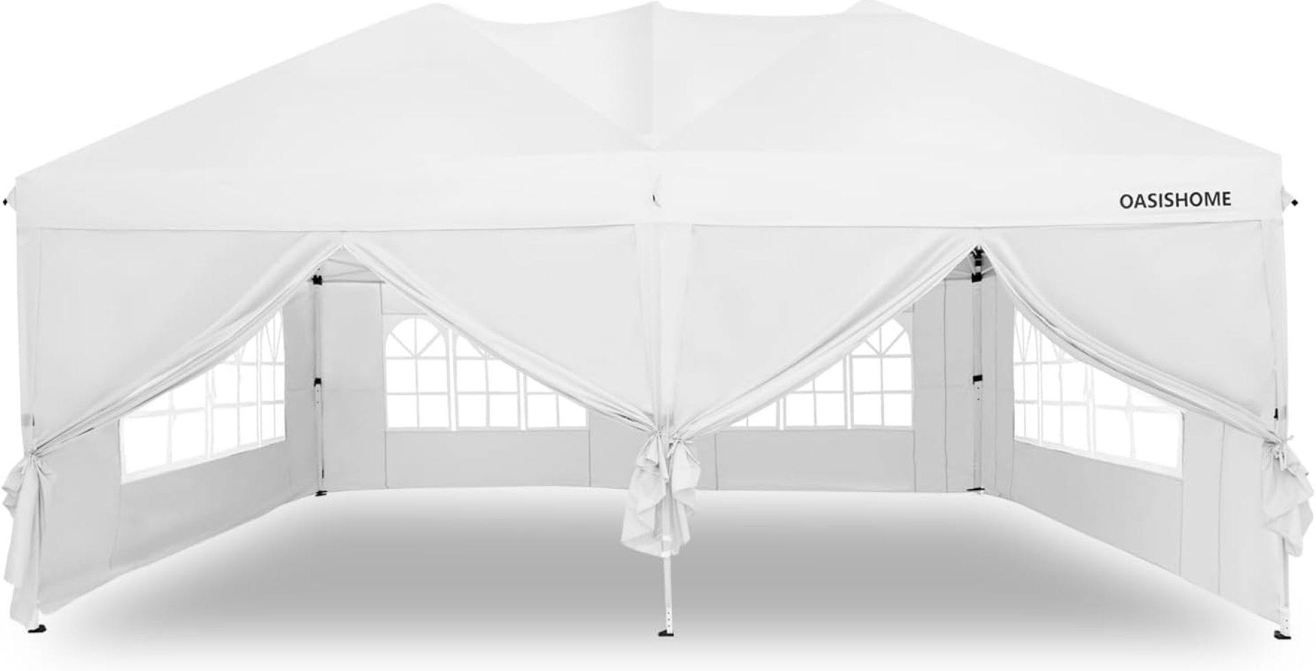 OASISHOME Pop-up Gazebo Instant Portable Canopy Tent 10’x20′, with 6 Removable Sidewalls, Windows, Stakes, Ropes, Carrying Bag, for Patio/Outdoor/Wedding Parties and Commercial Events (10×20, White) OASISHOME Pop-up Gazebo Instant Portable Canopy Tent 10’x20′, with 6 Removable Sidewalls, Windows, Stakes, Ropes, Carrying Bag, for Patio/Outdoor/Wedding Parties and Commercial Events (10×20, White)