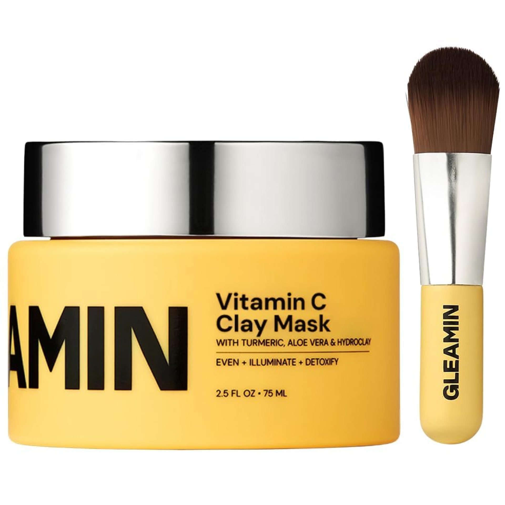 Gleamin Vitamin C Clay Mask for Dark Spots,10-Minutes Turmeric Clay Face Mask Skin Care, Deep Cleansing Pores – Facial Improves Uneven Tone, Post-Blemish, Visibly Brighten, Scarring & Texture – 2.5 Oz Gleamin Vitamin C Clay Mask for Dark Spots,10-Minutes Turmeric Clay Face Mask Skin Care, Deep Cleansing Pores – Facial Improves Uneven Tone, Post-Blemish, Visibly Brighten, Scarring & Texture – 2.5 Oz