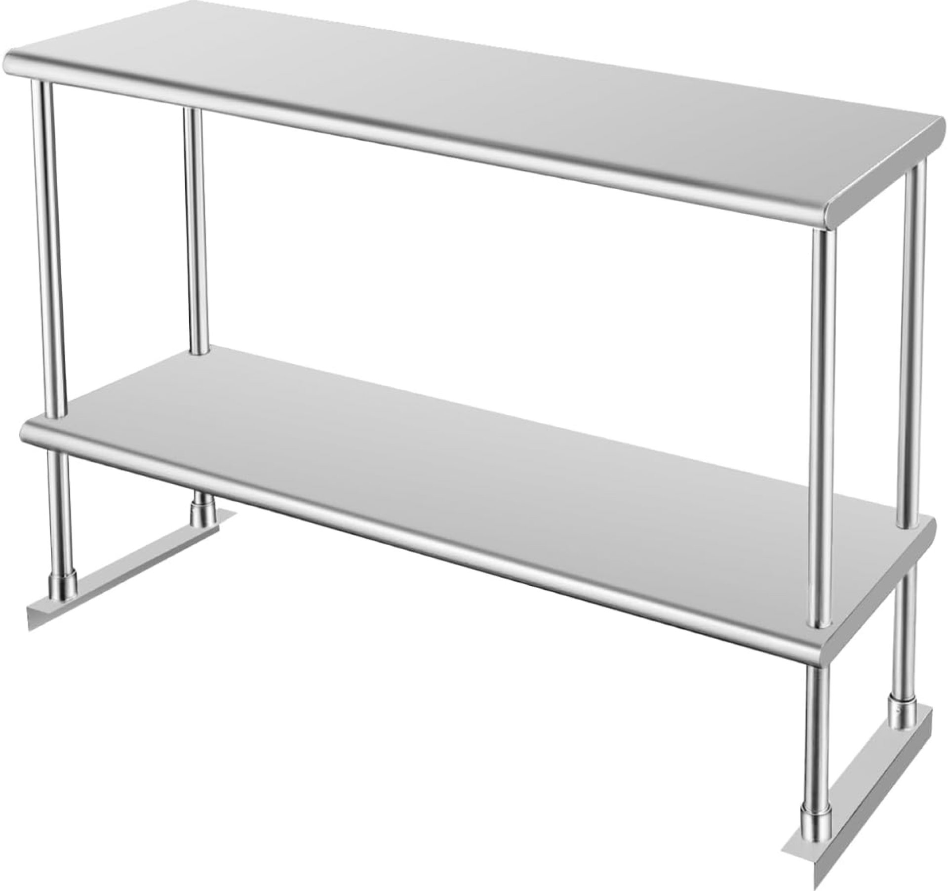 HARDURA Stainless Steel Overshelf 12X36 Inches, NSF Commercial Double Shelf for Prep Work Table in Restaurant, Home and Kitchen HARDURA Stainless Steel Overshelf 12X36 Inches, NSF Commercial Double Shelf for Prep Work Table in Restaurant, Home and Kitchen