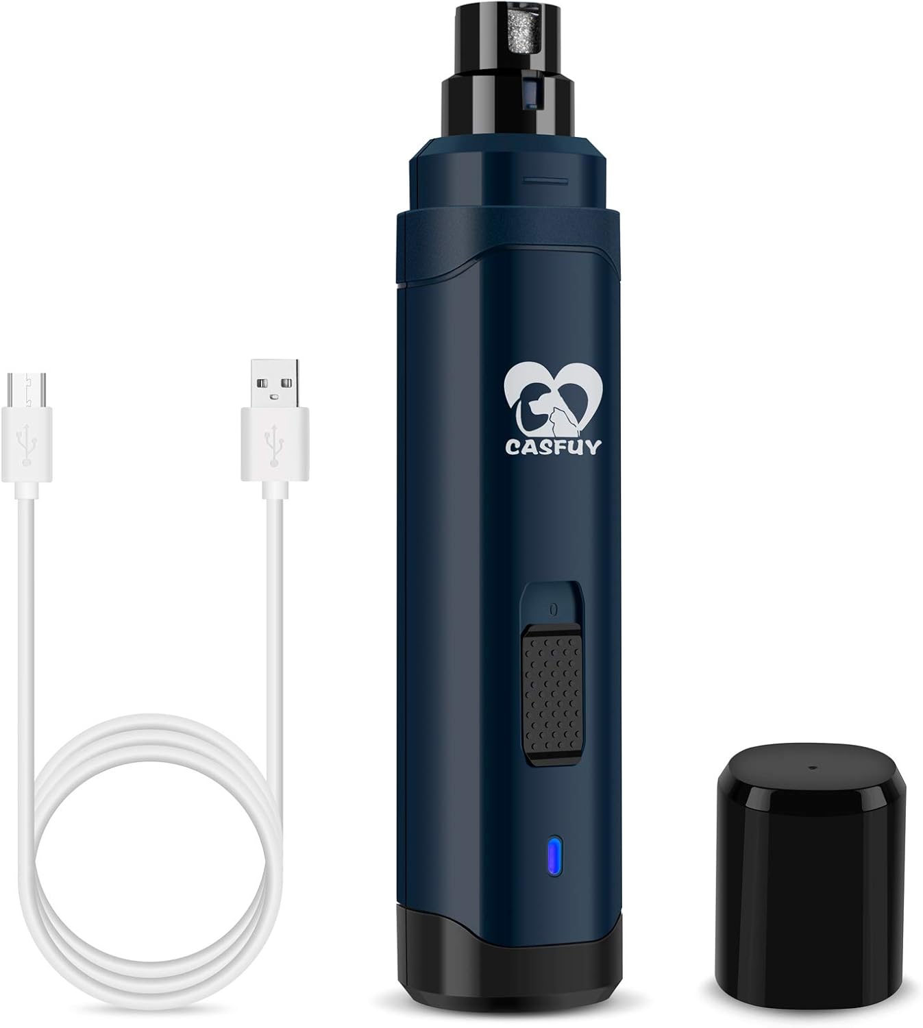 Casfuy Dog Nail Grinder Upgraded – Professional 2-Speed Electric Rechargeable Pet Nail Trimmer Painless Paws Grooming & Smoothing for Small Medium Large Dogs & Cats (Dark Blue) Casfuy Dog Nail Grinder Upgraded – Professional 2-Speed Electric Rechargeable Pet Nail Trimmer Painless Paws Grooming & Smoothing for Small Medium Large Dogs & Cats (Dark Blue)