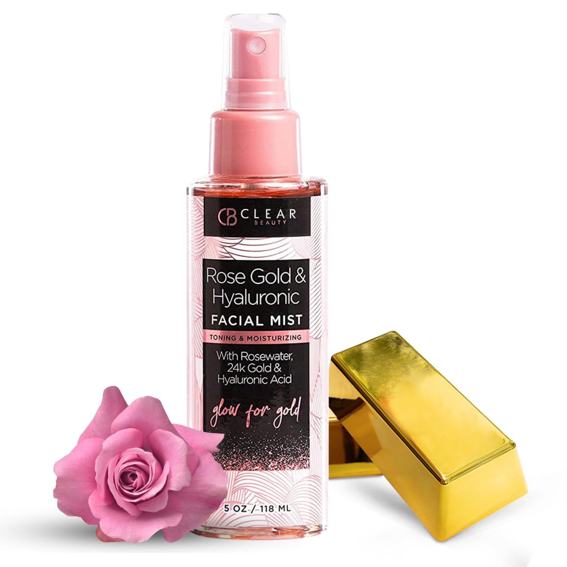 Rose Gold & Hyaluronic Acid Face Mist – Dermatologist Tested, Moisturizes, Calms Redness & Tones Skin, Balancing Facial Spray, Cruelty-Free, Vegan, 95% Natural, Non – GMO, All Skin Types Rose Gold & Hyaluronic Acid Face Mist – Dermatologist Tested, Moisturizes, Calms Redness & Tones Skin, Balancing Facial Spray, Cruelty-Free, Vegan, 95% Natural, Non – GMO, All Skin Types