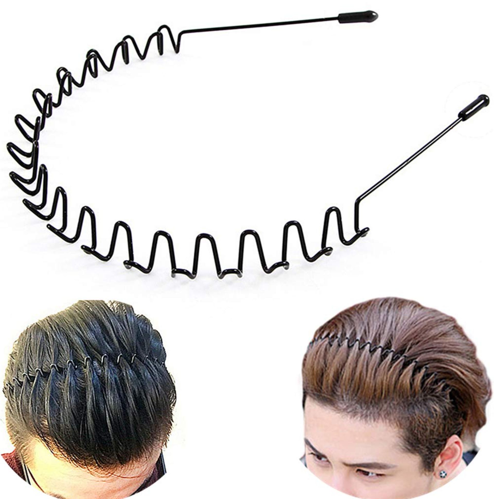 Metal Hair Band for Men Headband Women Hair Bands Men Unisex Black Wavy Spring Outdoor Sports Headbands for Men’s Hair Band Hoop Elastic Non Slip Head Band Metal Hair Band for Men Headband Women Hair Bands Men Unisex Black Wavy Spring Outdoor Sports Headbands for Men’s Hair Band Hoop Elastic Non Slip Head Band