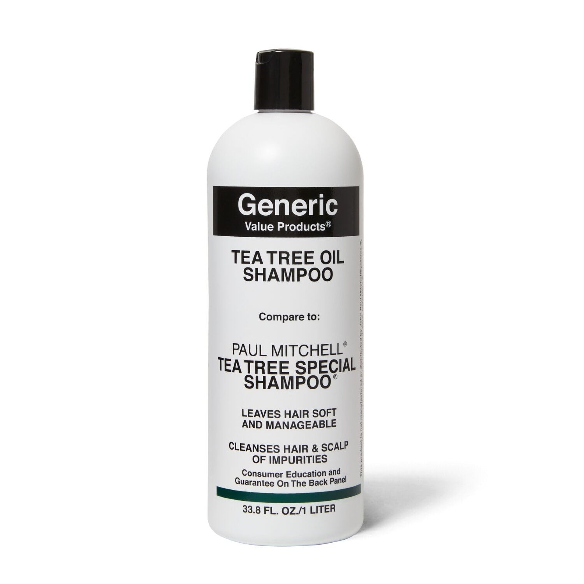 Generic Value Products Tea Tree Oil Shampoo, Leaves Hair Soft and Manageable, Leaves Scalp Clean and Tingling, Adds Vitality and Luster, 33.8oz Generic Value Products Tea Tree Oil Shampoo, Leaves Hair Soft and Manageable, Leaves Scalp Clean and Tingling, Adds Vitality and Luster, 33.8oz