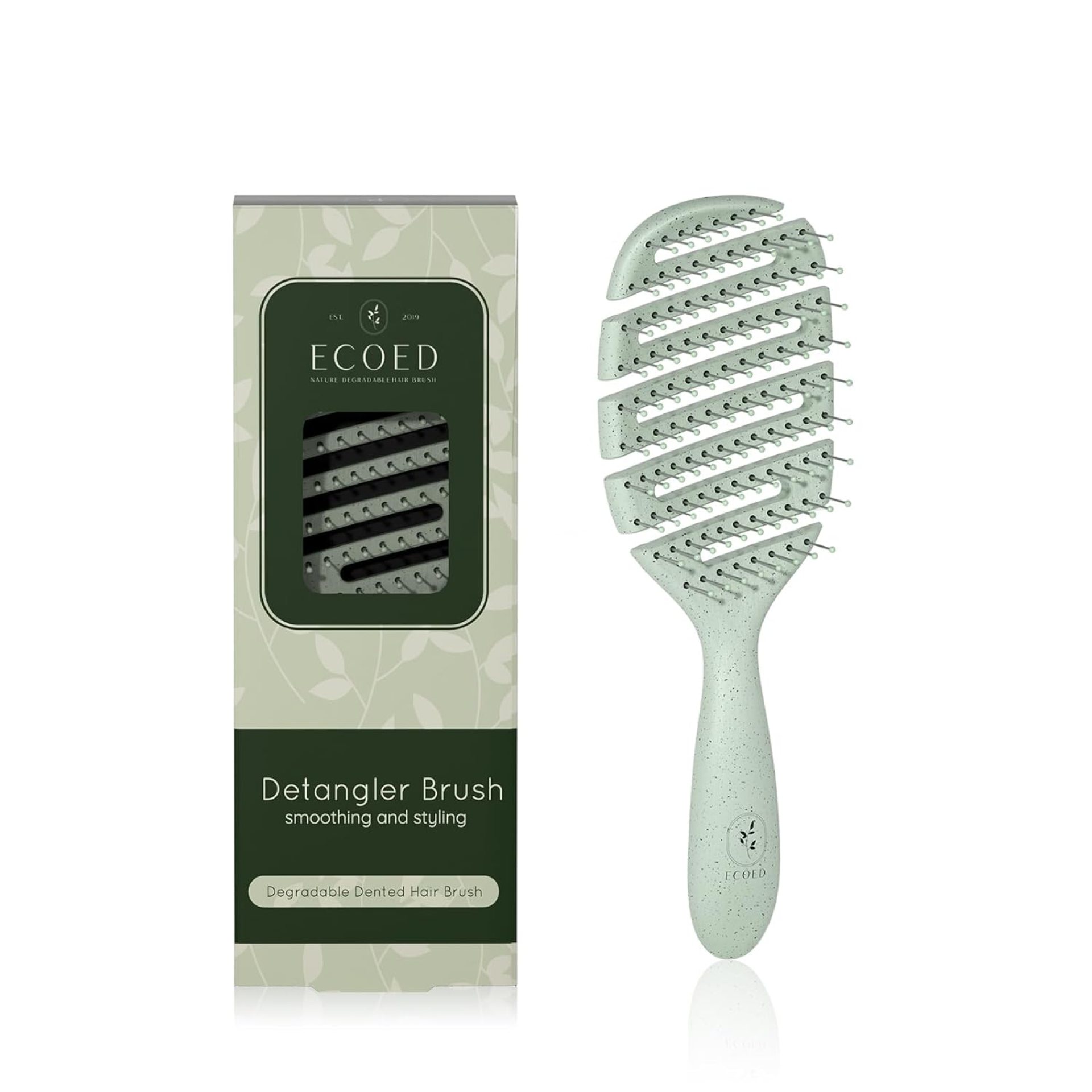 Detangler Hairbrush, Vented Detangling Brush for Curly, Thick, and Straight Hair, Dry and Wet, Quick Smoothing for Women and Men, Eco-Friendly & Sustainable Material (Green) Detangler Hairbrush, Vented Detangling Brush for Curly, Thick, and Straight Hair, Dry and Wet, Quick Smoothing for Women and Men, Eco-Friendly & Sustainable Material (Green)