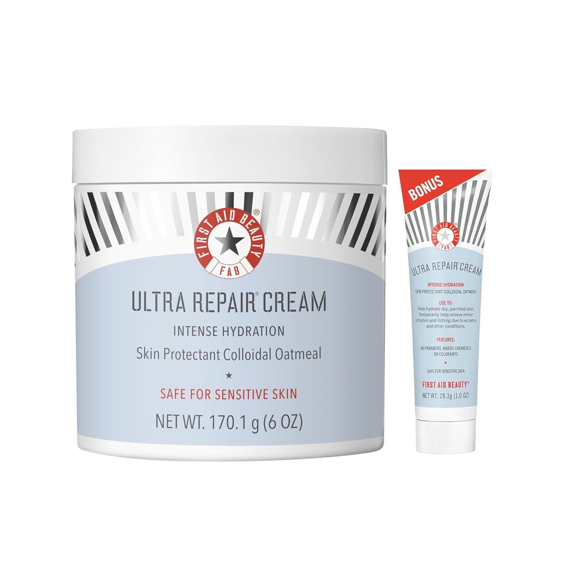 First Aid Beauty – Ultra Repair Cream, Intense Hydration Whipped Colloidal Oatmeal, Clinically Proven to Strengthen Skin Barrier in 7 Days & Helps Relieve Eczema, Luxury Moisturizer, 6 oz + Bonus, 2ct First Aid Beauty – Ultra Repair Cream, Intense Hydration Whipped Colloidal Oatmeal, Clinically Proven to Strengthen Skin Barrier in 7 Days & Helps Relieve Eczema, Luxury Moisturizer, 6 oz + Bonus, 2ct
