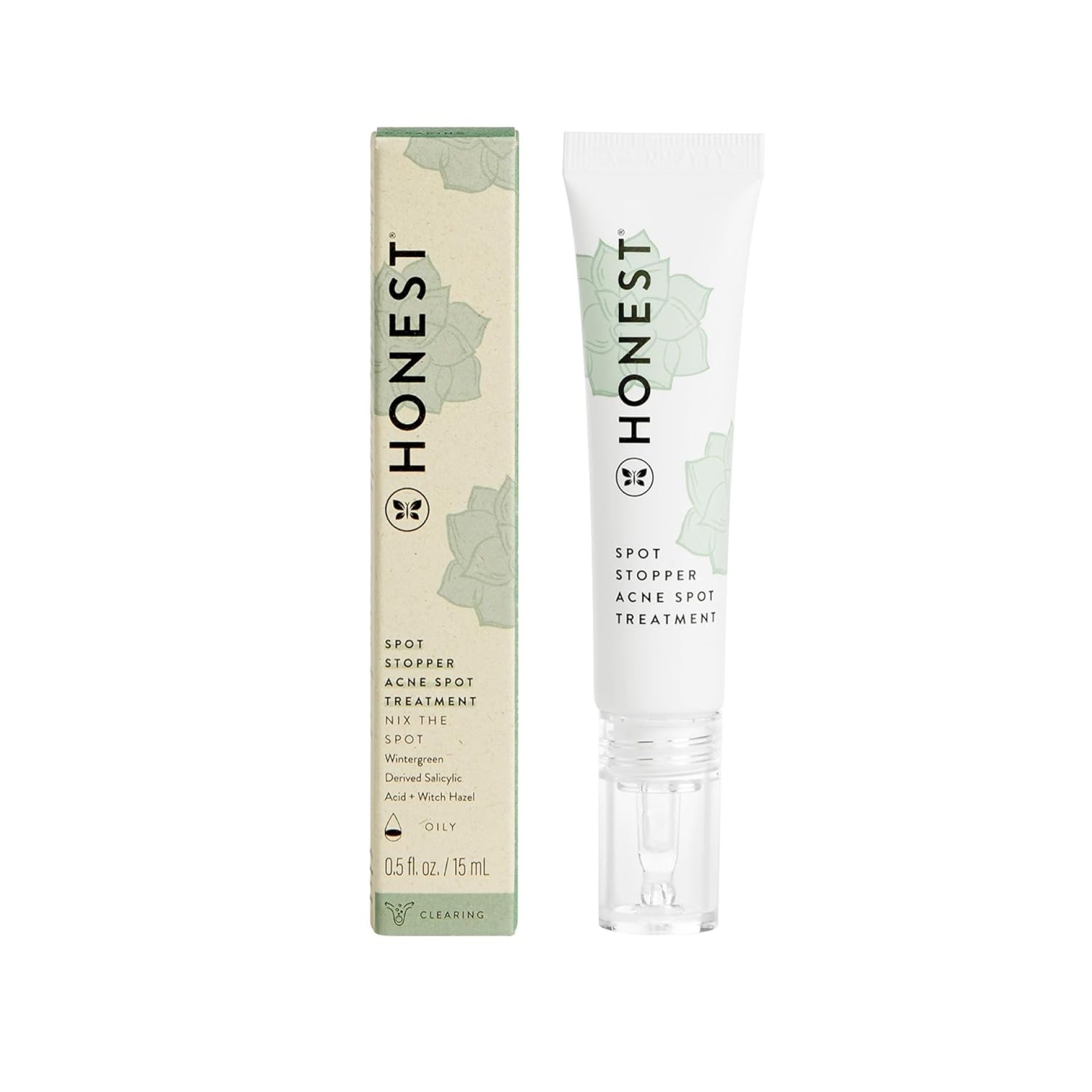 Honest Beauty Acne Fighting Spot Treatment for Oily Skin | Salicylic + Glycolic Acid, Witch Hazel | Vegan + Cruelty Free | 0.5 fl oz Honest Beauty Acne Fighting Spot Treatment for Oily Skin | Salicylic + Glycolic Acid, Witch Hazel | Vegan + Cruelty Free | 0.5 fl oz