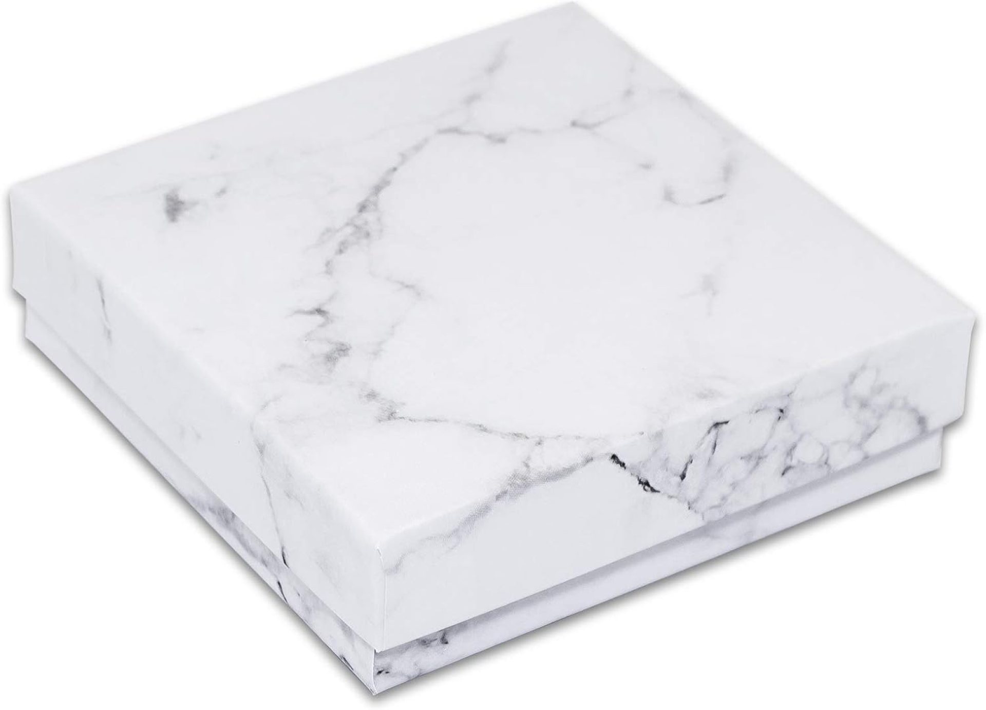 TheDisplayGuys – 100-Pack #33 Cotton Filled Cardboard Paper Jewelry Boxes Gift Case – Marble White (3.5″ x 3.5″ x 1.0″) – for Shipping or Storage TheDisplayGuys – 100-Pack #33 Cotton Filled Cardboard Paper Jewelry Boxes Gift Case – Marble White (3.5″ x 3.5″ x 1.0″) – for Shipping or Storage