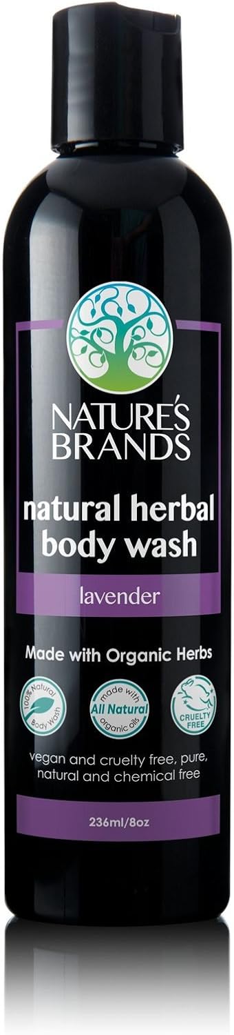 Organic Herbal Body Wash by Herbal Choice Mari (Lavender, 8 Fl Oz Bottle) – No Toxic Synthetic Chemicals Organic Herbal Body Wash by Herbal Choice Mari (Lavender, 8 Fl Oz Bottle) – No Toxic Synthetic Chemicals