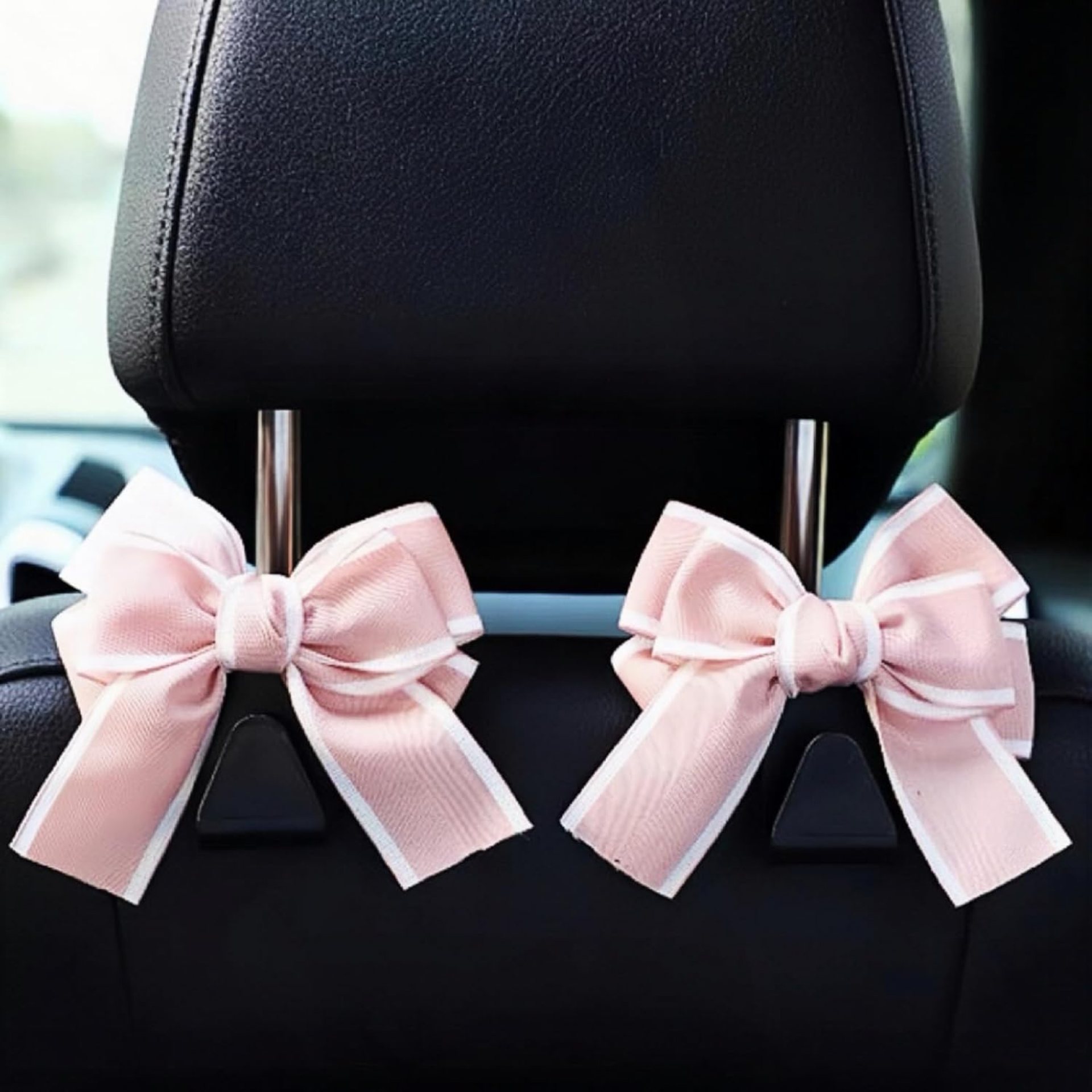 2 Pack Car Purse Hooks, Cute Bow Car Seat Headrest Hook Hanger for Purses and Bags, Space-Saving Car Accessory(p-Ink-2) 2 Pack Car Purse Hooks, Cute Bow Car Seat Headrest Hook Hanger for Purses and Bags, Space-Saving Car Accessory(p-Ink-2)