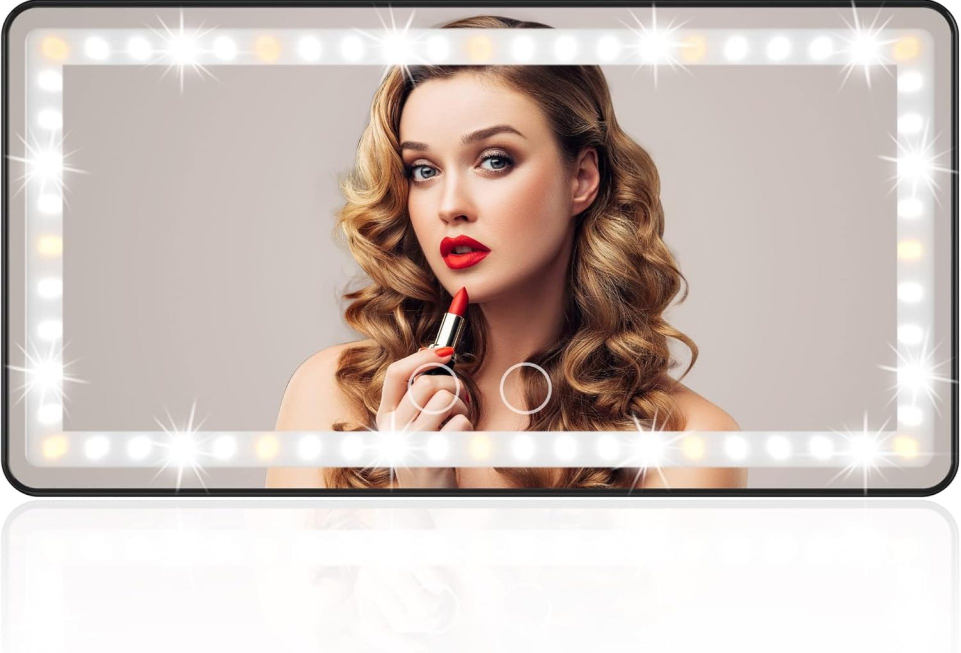 Car Sun Visor Vanity Mirror Rechargeable with 3 Light Modes & 60 LEDs for Car Truck SUV Rear View with Dimmable Touch Screen, Mirror Accessories for Women Girl (Black) Car Sun Visor Vanity Mirror Rechargeable with 3 Light Modes & 60 LEDs for Car Truck SUV Rear View with Dimmable Touch Screen, Mirror Accessories for Women Girl (Black)