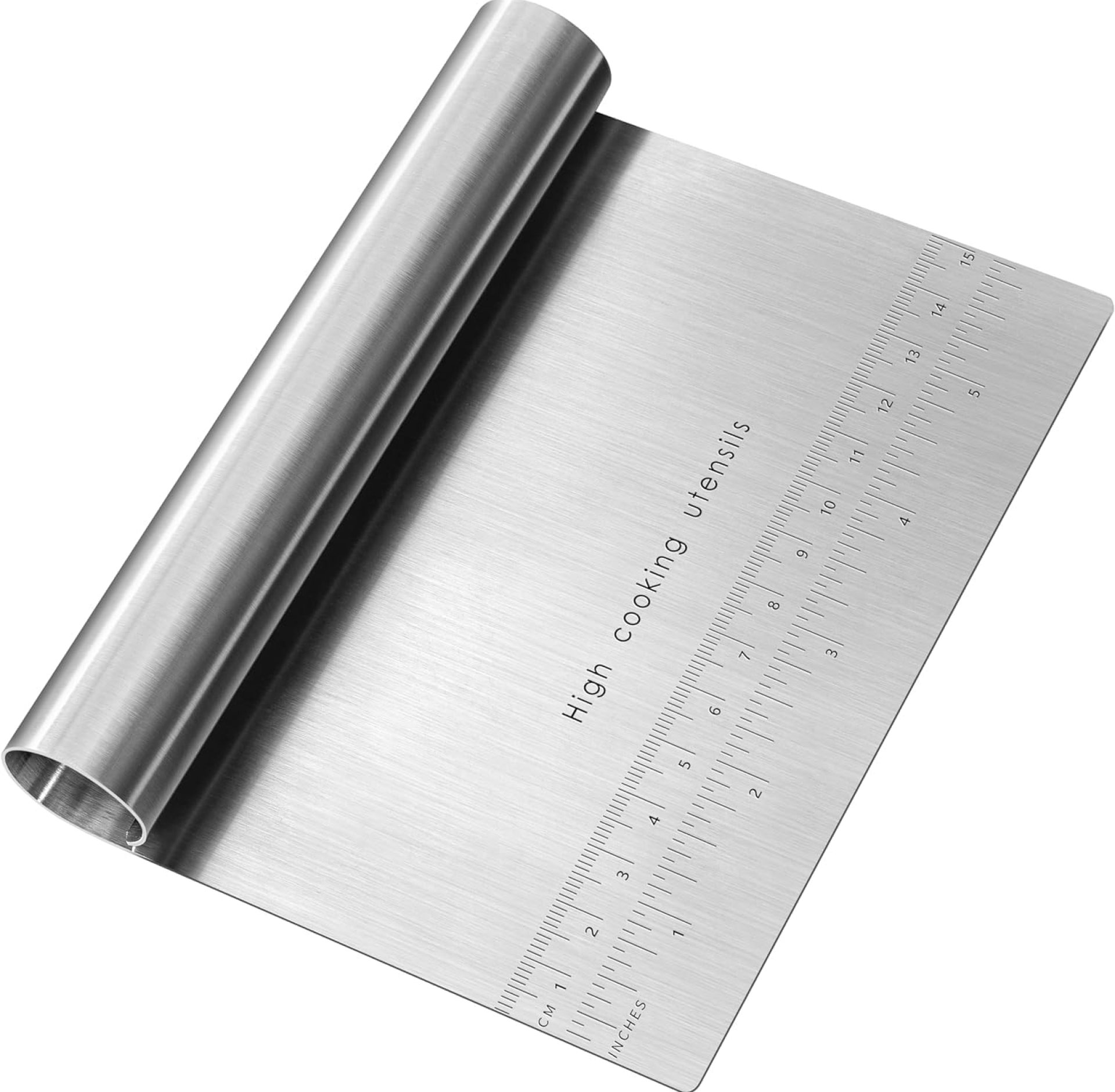Pro Dough Pastry Scraper/Cutter/Chopper Stainless Steel Mirror Polished with Measuring Scale Multipurpose- Cake, Pizza Cutter – Pastry Bread Separator Scale Knife (1) Pro Dough Pastry Scraper/Cutter/Chopper Stainless Steel Mirror Polished with Measuring Scale Multipurpose- Cake, Pizza Cutter – Pastry Bread Separator Scale Knife (1)