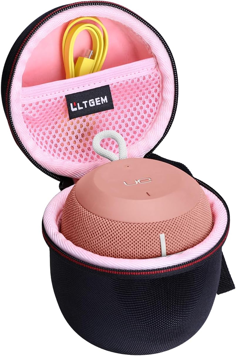 LTGEM Case Compatible with Ultimate Ears WONDERBOOM 4/3/2 Portable Waterproof Speaker, Black+Pink LTGEM Case Compatible with Ultimate Ears WONDERBOOM 4/3/2 Portable Waterproof Speaker, Black+Pink