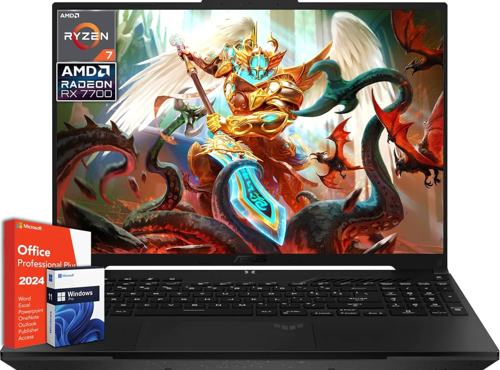 ASUS TUF A16 Gaming Laptop, Microsoft Office 2024 Lifetime License & Windows 11 Pro, AMD Ryzen 7 7735 HS, 32 GB DDR5 RAM, 2 TB SSD, Radeon RX7700S, 16″ FHD 165 Hz Display, RGB Backlit KB, Wi-Fi 6 ASUS TUF A16 Gaming Laptop, Microsoft Office 2024 Lifetime License & Windows 11 Pro, AMD Ryzen 7 7735 HS, 32 GB DDR5 RAM, 2 TB SSD, Radeon RX7700S, 16″ FHD 165 Hz Display, RGB Backlit KB, Wi-Fi 6