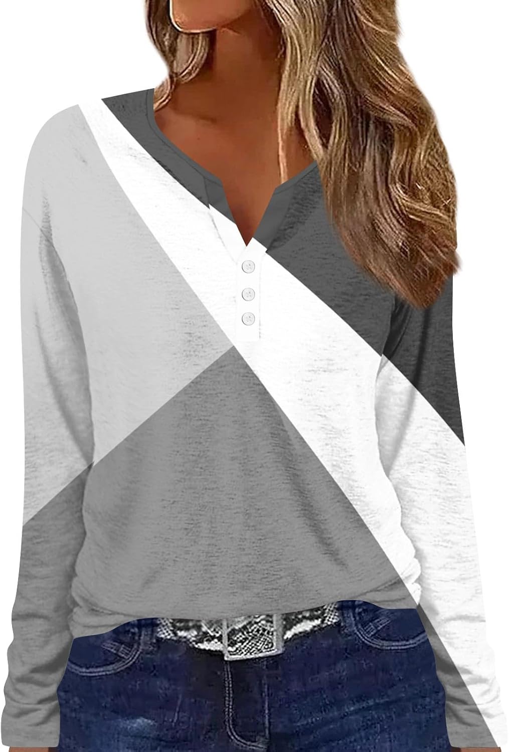 COTECRAM Womens Long Sleeve Tops Dressy Casual V Neck Tee Shirts 2024 Fall Fashion Trendy Button Down Tunic Blouses COTECRAM Womens Long Sleeve Tops Dressy Casual V Neck Tee Shirts 2024 Fall Fashion Trendy Button Down Tunic Blouses
