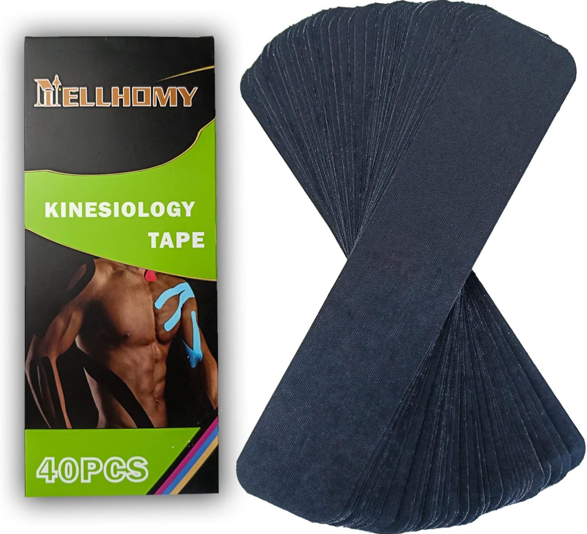 Kinesiology TapePro Elastic Athletic Tape,Cotton Waterproof Breathable Hypoallergenic Sports Tape for Joints Support & Muscle Pain Relief,Perfect for Any Activity (Black) Kinesiology TapePro Elastic Athletic Tape,Cotton Waterproof Breathable Hypoallergenic Sports Tape for Joints Support & Muscle Pain Relief,Perfect for Any Activity (Black)