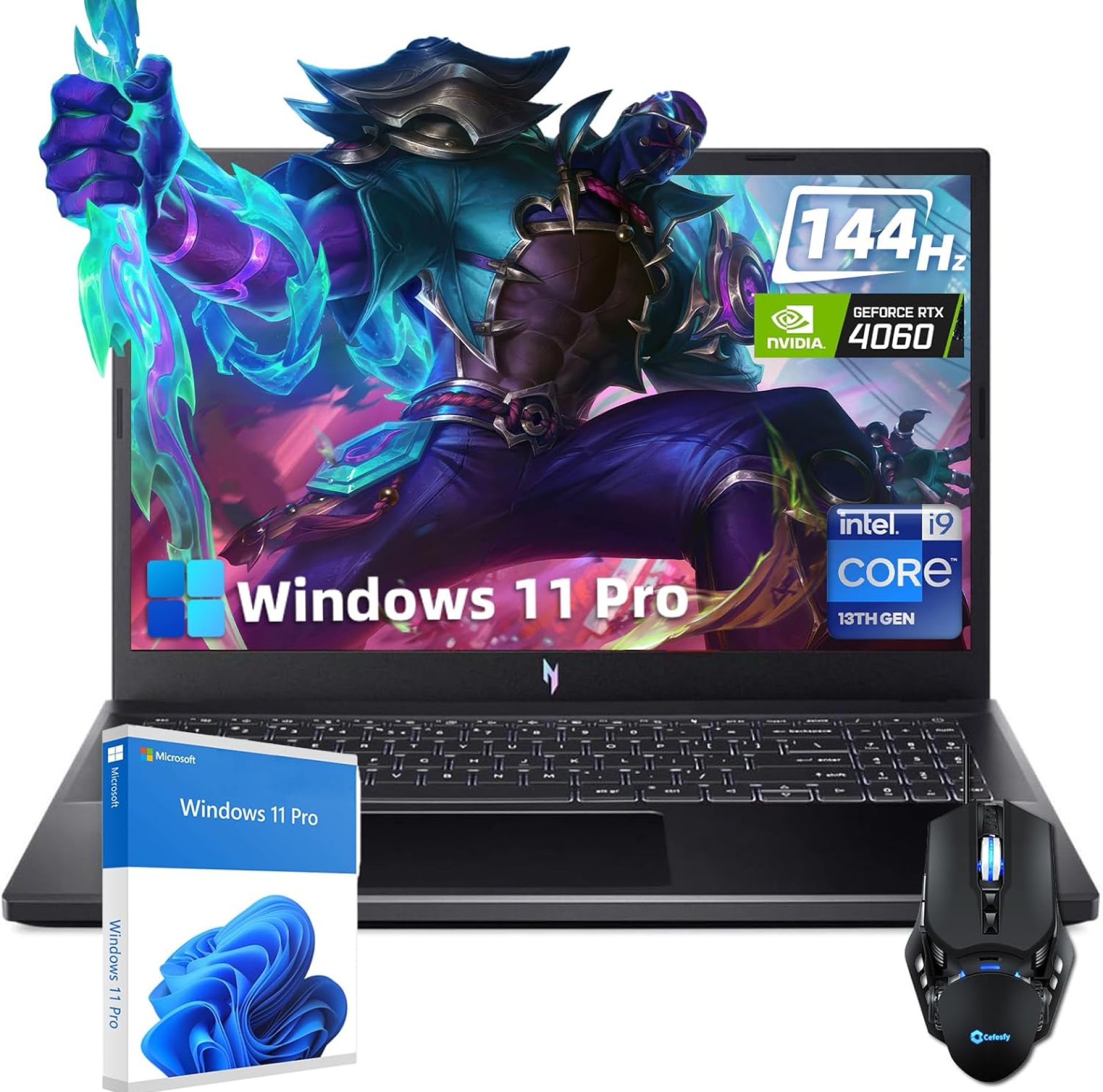 acer Nitro V Gaming Laptop – 15.6″ FHD 144Hz Display, Intel i9-13900H, NVIDIA GeForce RTX 4060, 32 GB DDR5 RAM, 1 TB SSD, WiFi 6, Backlit Keyboard, Win11 Pro, w/cefesfy Accessories acer Nitro V Gaming Laptop – 15.6″ FHD 144Hz Display, Intel i9-13900H, NVIDIA GeForce RTX 4060, 32 GB DDR5 RAM, 1 TB SSD, WiFi 6, Backlit Keyboard, Win11 Pro, w/cefesfy Accessories