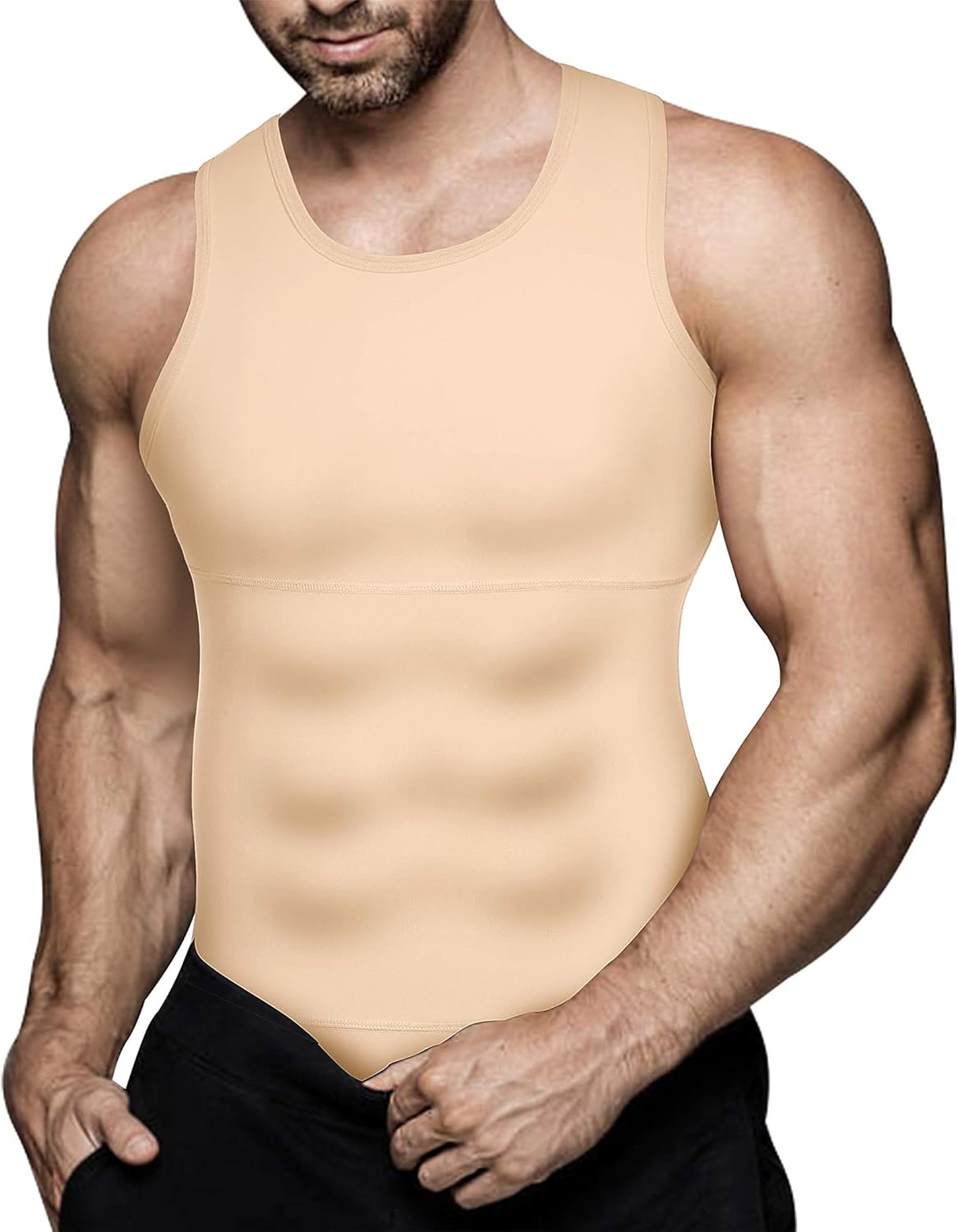 Mens Compression Shirt Slimming Body Shaper Vest Workout Tank Tops Abs Abdomen Undershirts Mens Compression Shirt Slimming Body Shaper Vest Workout Tank Tops Abs Abdomen Undershirts