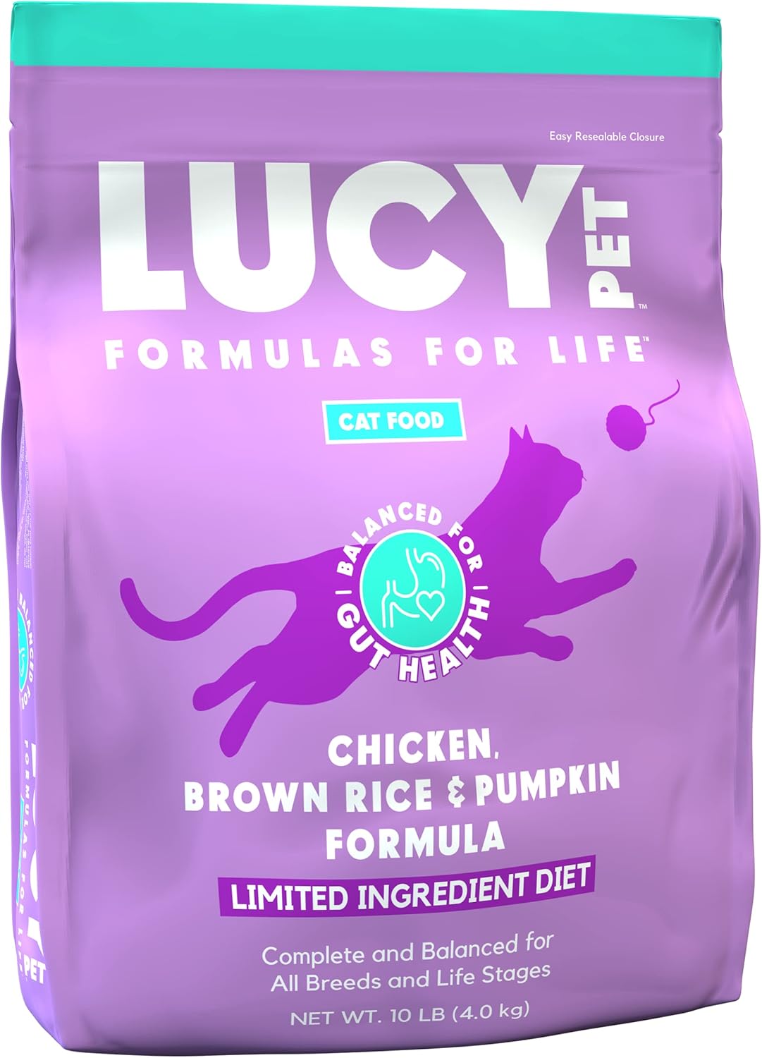 Lucy Pet Products Chicken, Brown Rice & Pumpkin, LID Cat Food 10lb Lucy Pet Products Chicken, Brown Rice & Pumpkin, LID Cat Food 10lb