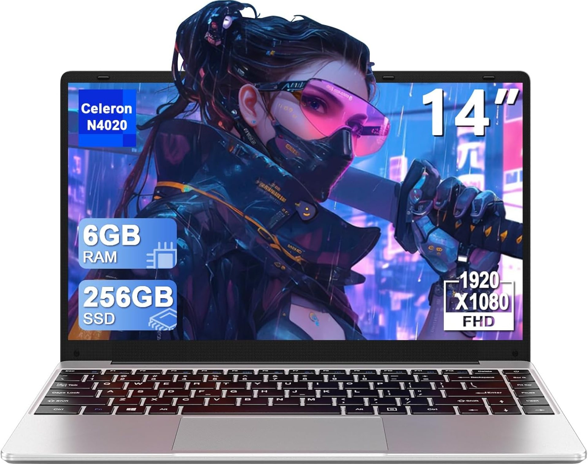 14″ Laptop Win 11 256GB SSD Up to 1TB SSD Expand Celeron N4020 Up to 2.8Ghz Dual-Core Processor 6GB DDR4 1920×1080 FHD Dual WiFi BT4.2 with Webcam Keyboard Protect Flim for Business-Silver 14″ Laptop Win 11 256GB SSD Up to 1TB SSD Expand Celeron N4020 Up to 2.8Ghz Dual-Core Processor 6GB DDR4 1920×1080 FHD Dual WiFi BT4.2 with Webcam Keyboard Protect Flim for Business-Silver