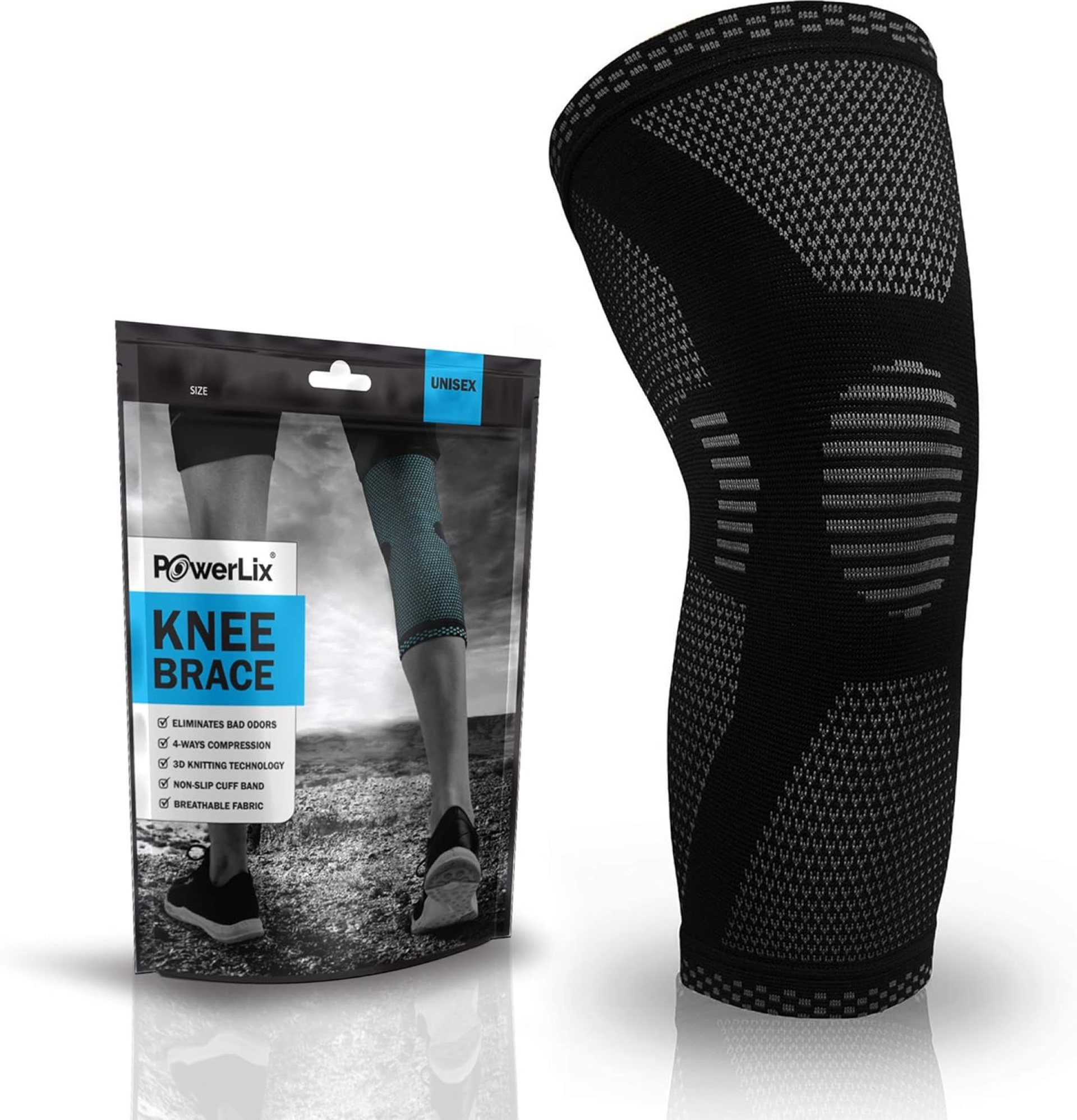 POWERLIX Leg Sleeve – Best Knee Brace for Leg Pain for Men & Women Knee Support for Running, Basketball, Volleyball, Weightlifting, Gym, Workout, Sports Please Check Sizing Chart POWERLIX Leg Sleeve – Best Knee Brace for Leg Pain for Men & Women Knee Support for Running, Basketball, Volleyball, Weightlifting, Gym, Workout, Sports Please Check Sizing Chart