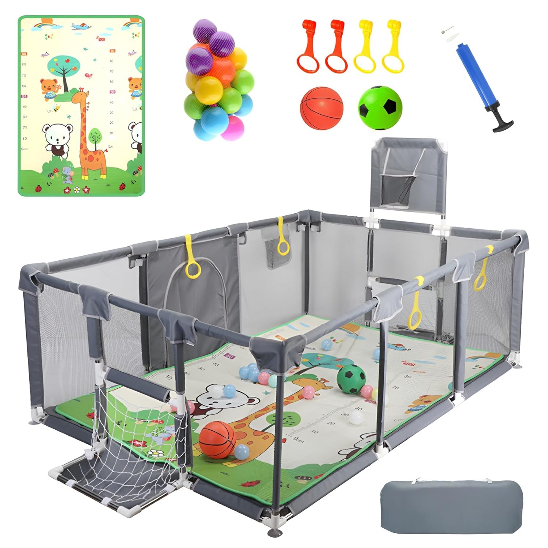Upgrated Baby Playpen with Mat, Playpen for Babies and Toddlers, Large Playpen with Mat, Sport Playpen, Play Pen with Accessories, Baby Fence, PlayPen Indoor & Outdoor Activity, Sturdy Kids Upgrated Baby Playpen with Mat, Playpen for Babies and Toddlers, Large Playpen with Mat, Sport Playpen, Play Pen with Accessories, Baby Fence, PlayPen Indoor & Outdoor Activity, Sturdy Kids