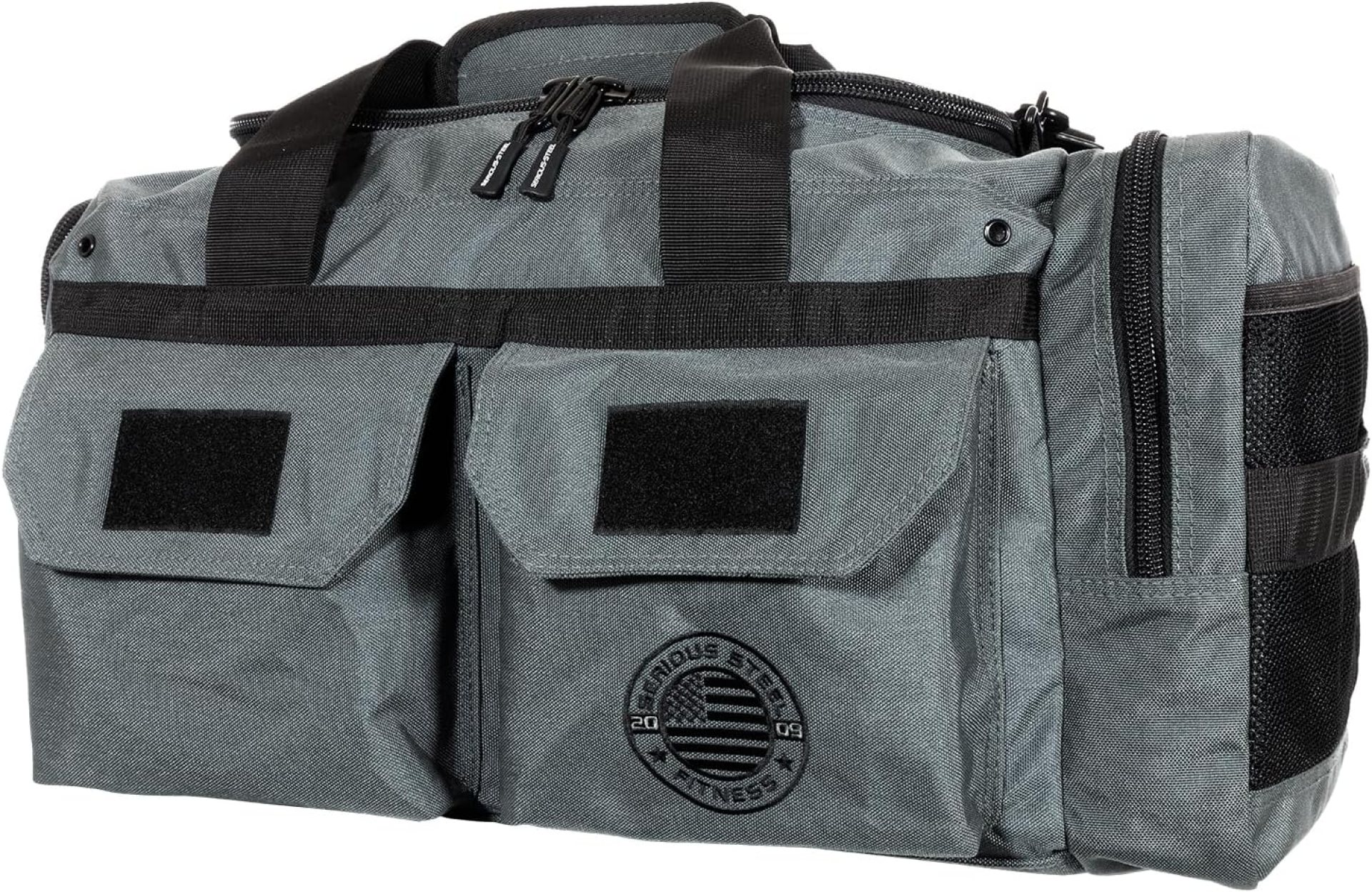 Serious Steel Fitness Gym Bag, 1000D Nylon Duffel Bag, Heavy Duty (Grey – Mid Bud 2.0) Serious Steel Fitness Gym Bag, 1000D Nylon Duffel Bag, Heavy Duty (Grey – Mid Bud 2.0)