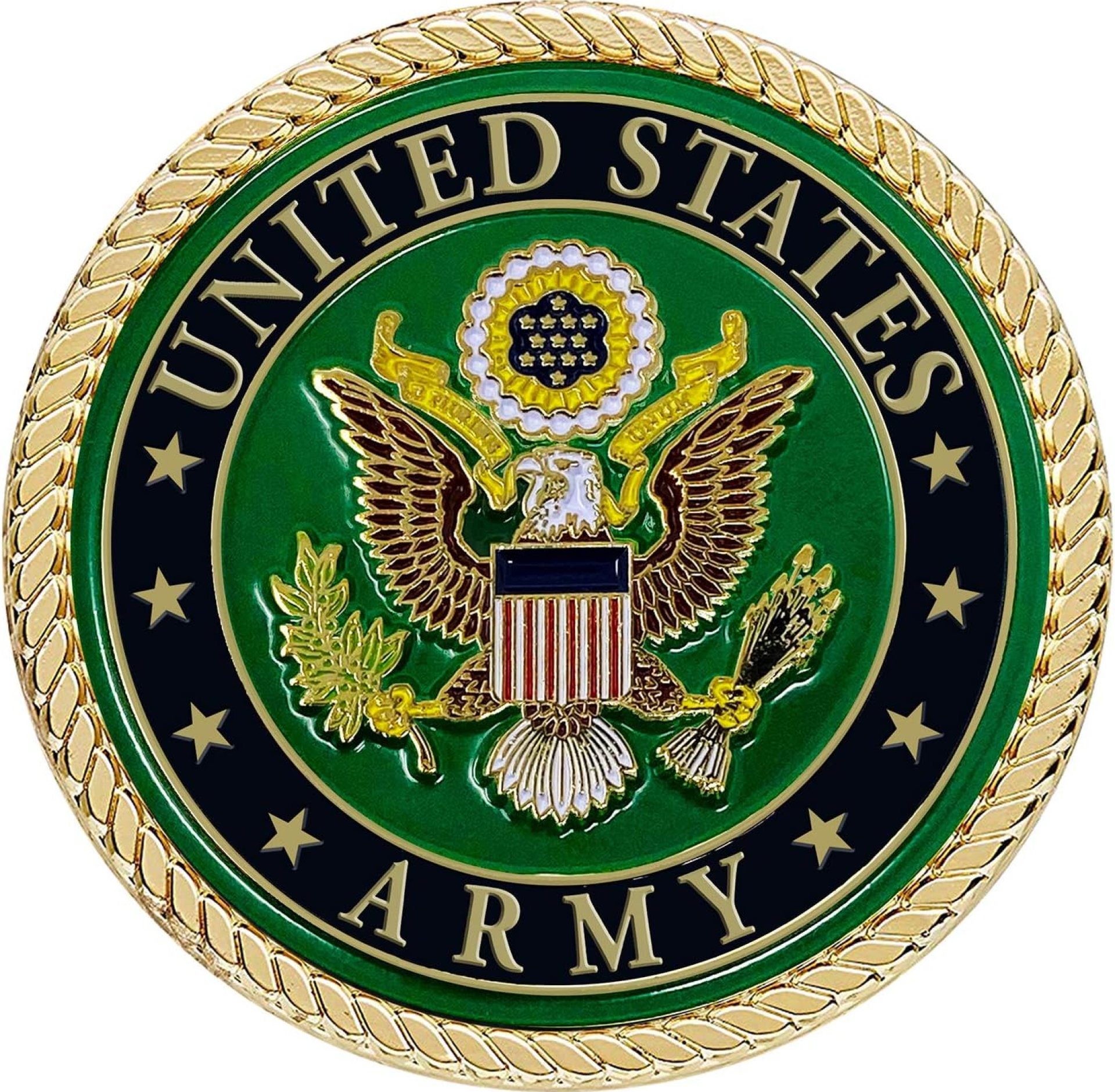 US Army Auto Medallion – 2 Inches Army Metal Logo for Car – US Army Gifts for Soldiers | Disabled USMC Vet Owned Small Business US Army Auto Medallion – 2 Inches Army Metal Logo for Car – US Army Gifts for Soldiers | Disabled USMC Vet Owned Small Business