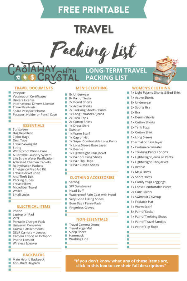 Long-Term Packing List Tips: Travel Light And Smart For Extended Adventures Long-Term Packing List Tips: Travel Light And Smart For Extended Adventures