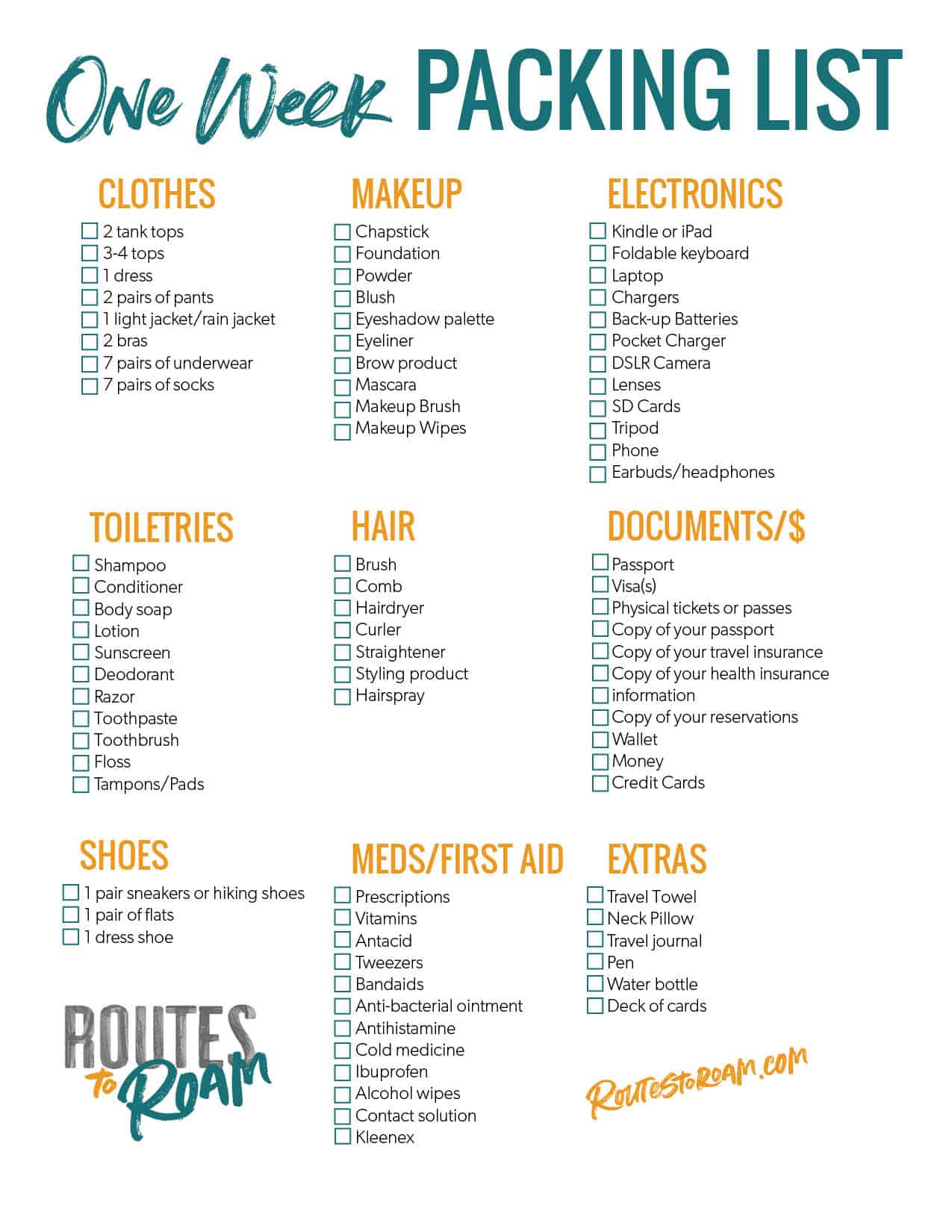 The Ultimate Weekend Packing List: Downloadable And Ready For Adventure The Ultimate Weekend Packing List: Downloadable And Ready For Adventure