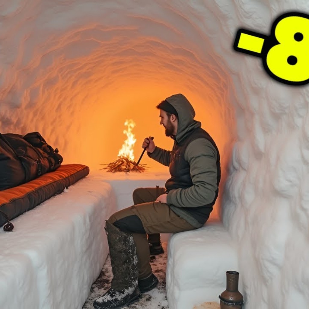 Man Builds the WARMEST IGLOO Survival Shelter Ever! Man Builds the WARMEST IGLOO Survival Shelter Ever!