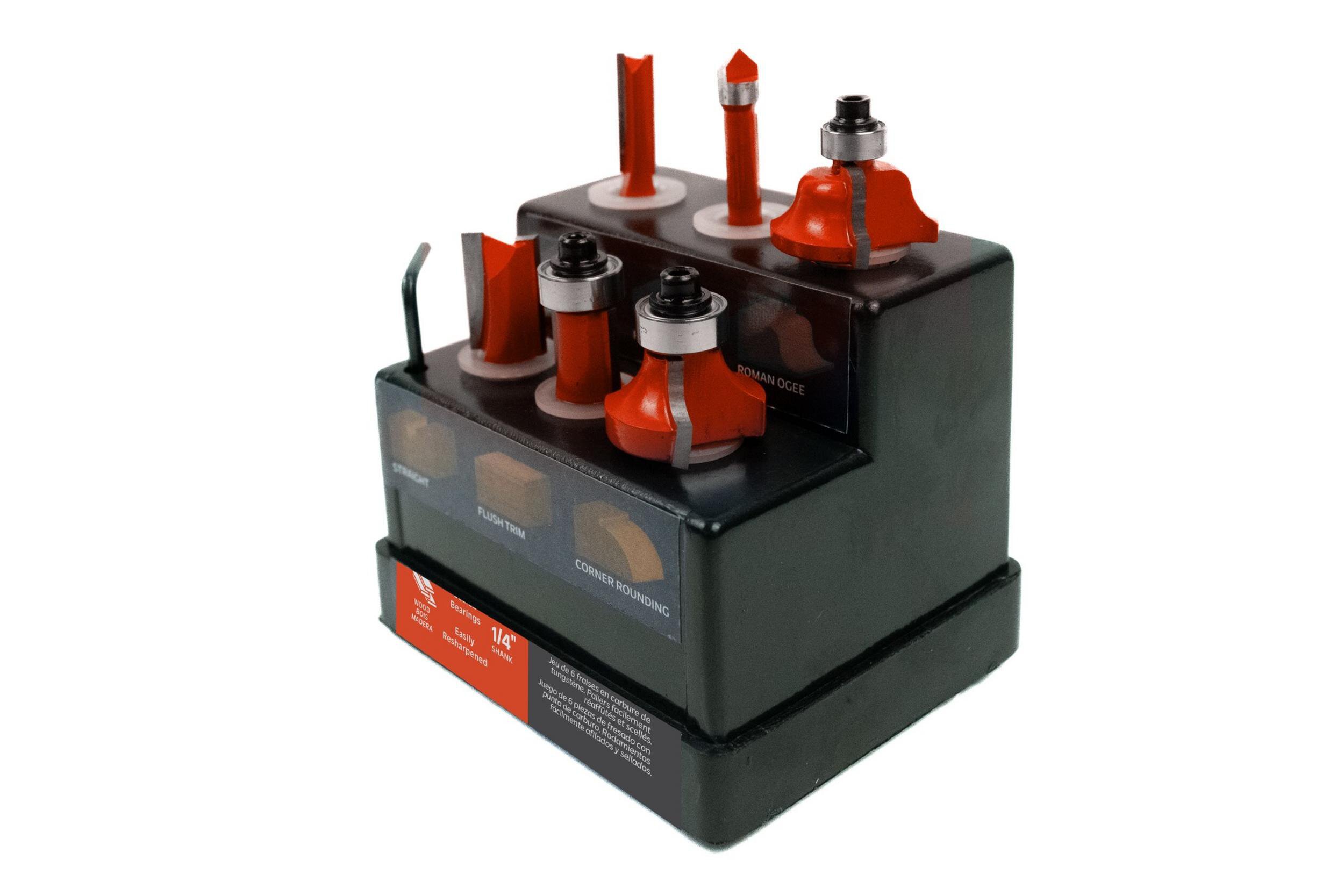 6 Piece Router Bit Set