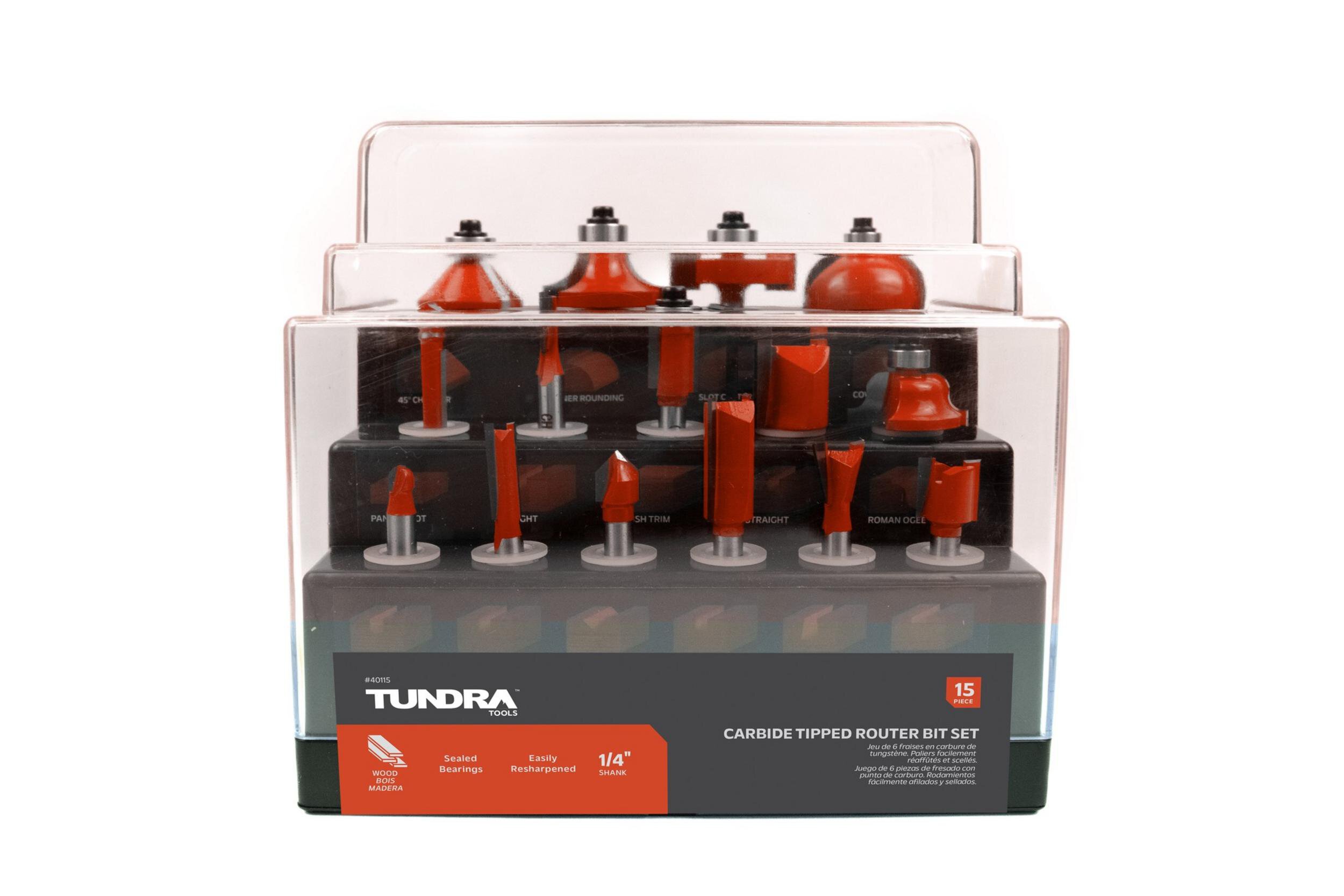 15 Piece Router Bit Set