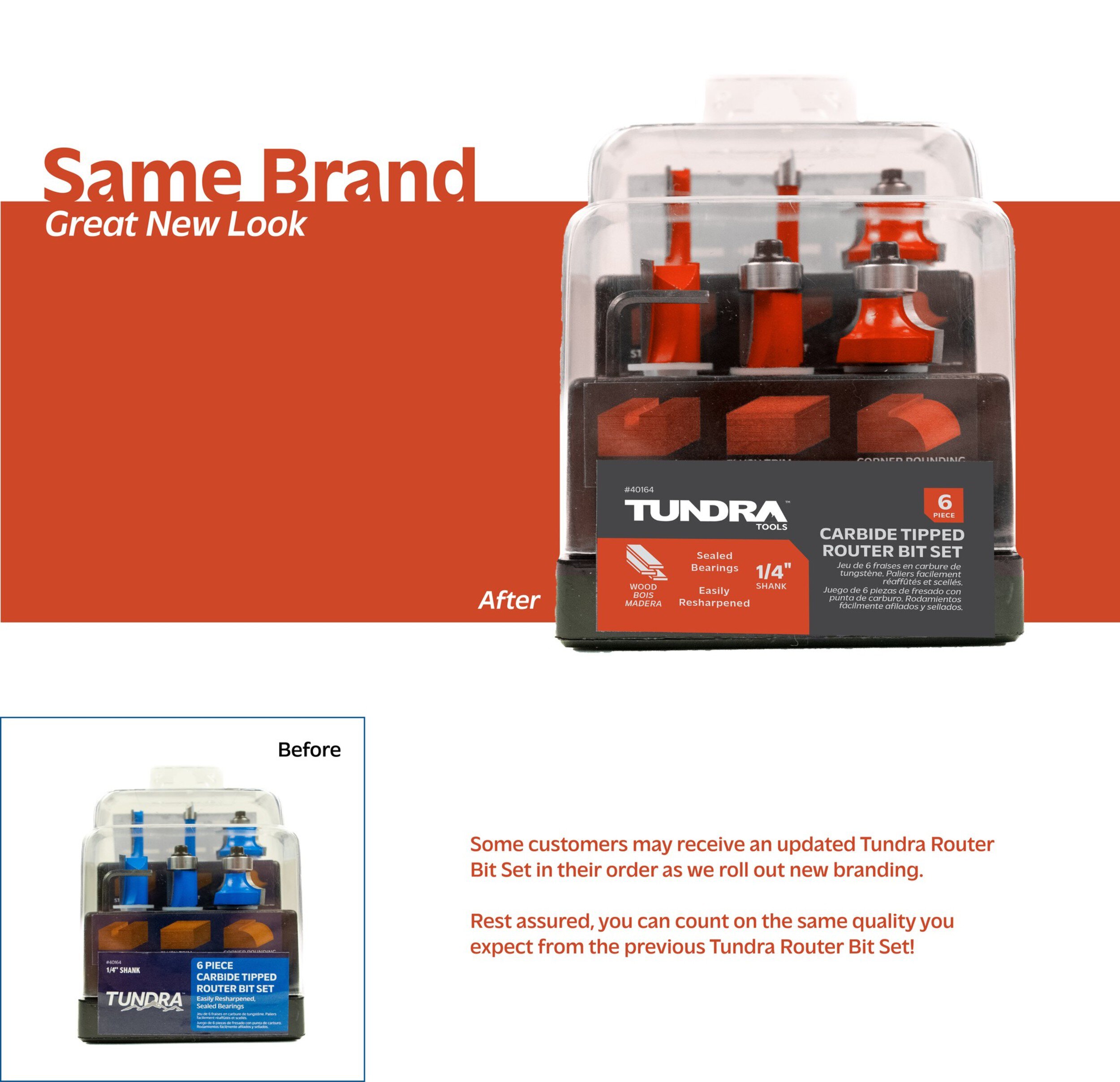 6 Piece Router Bit Set