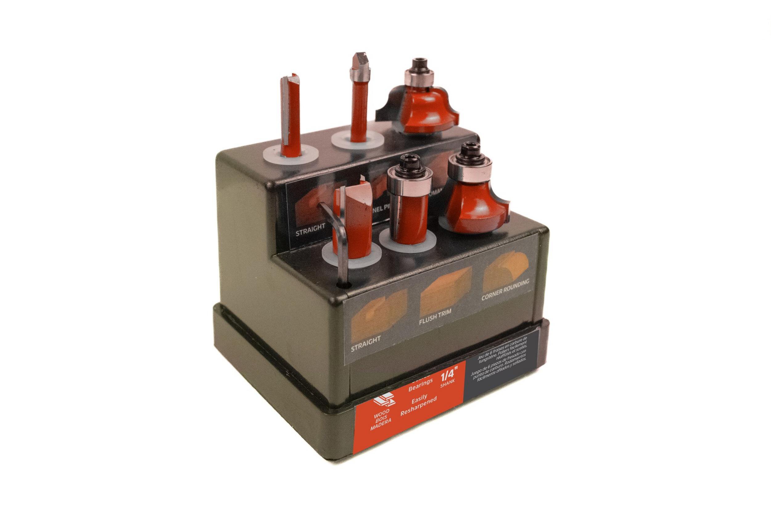 6 Piece Router Bit Set