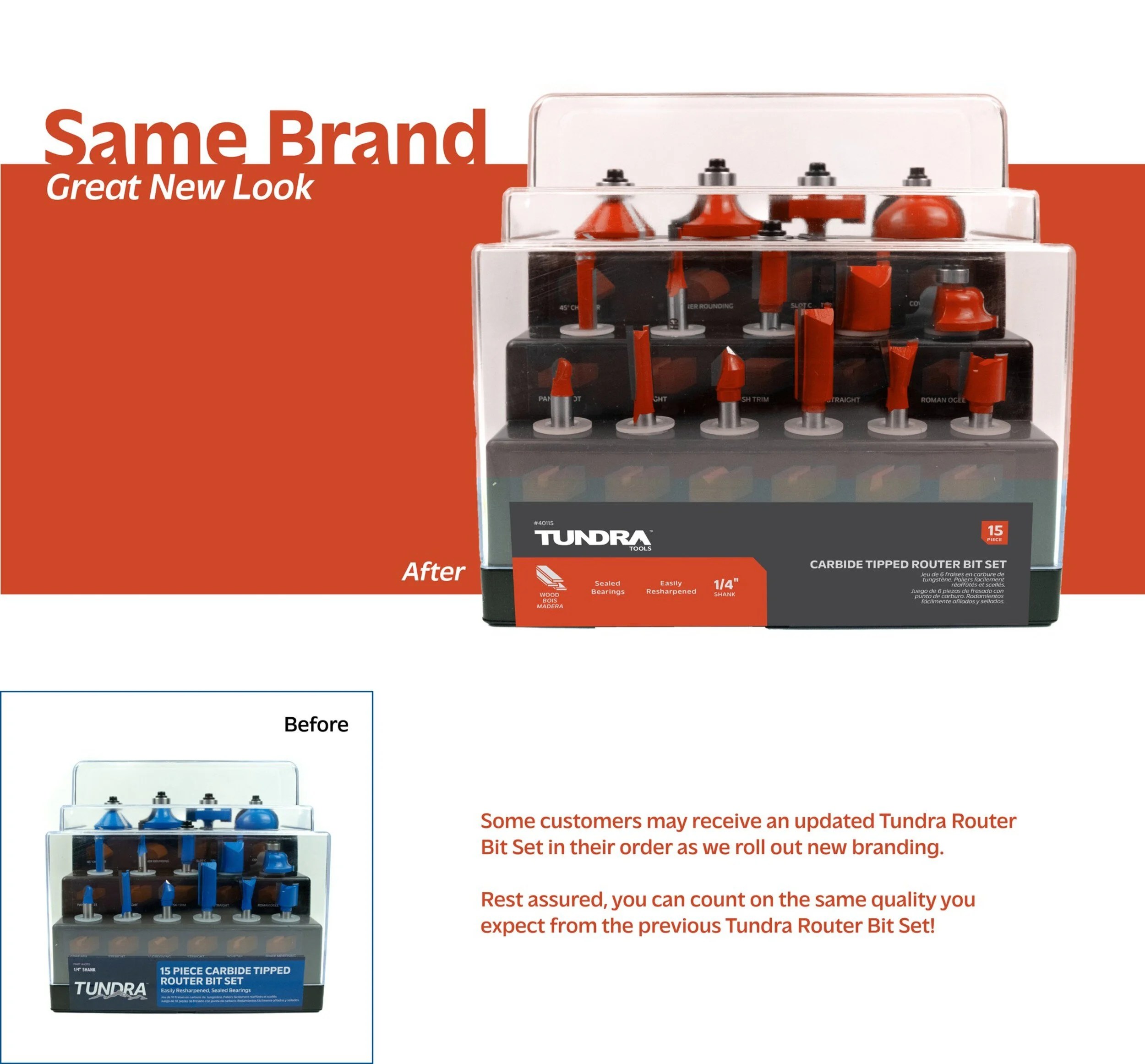 15 Piece Router Bit Set