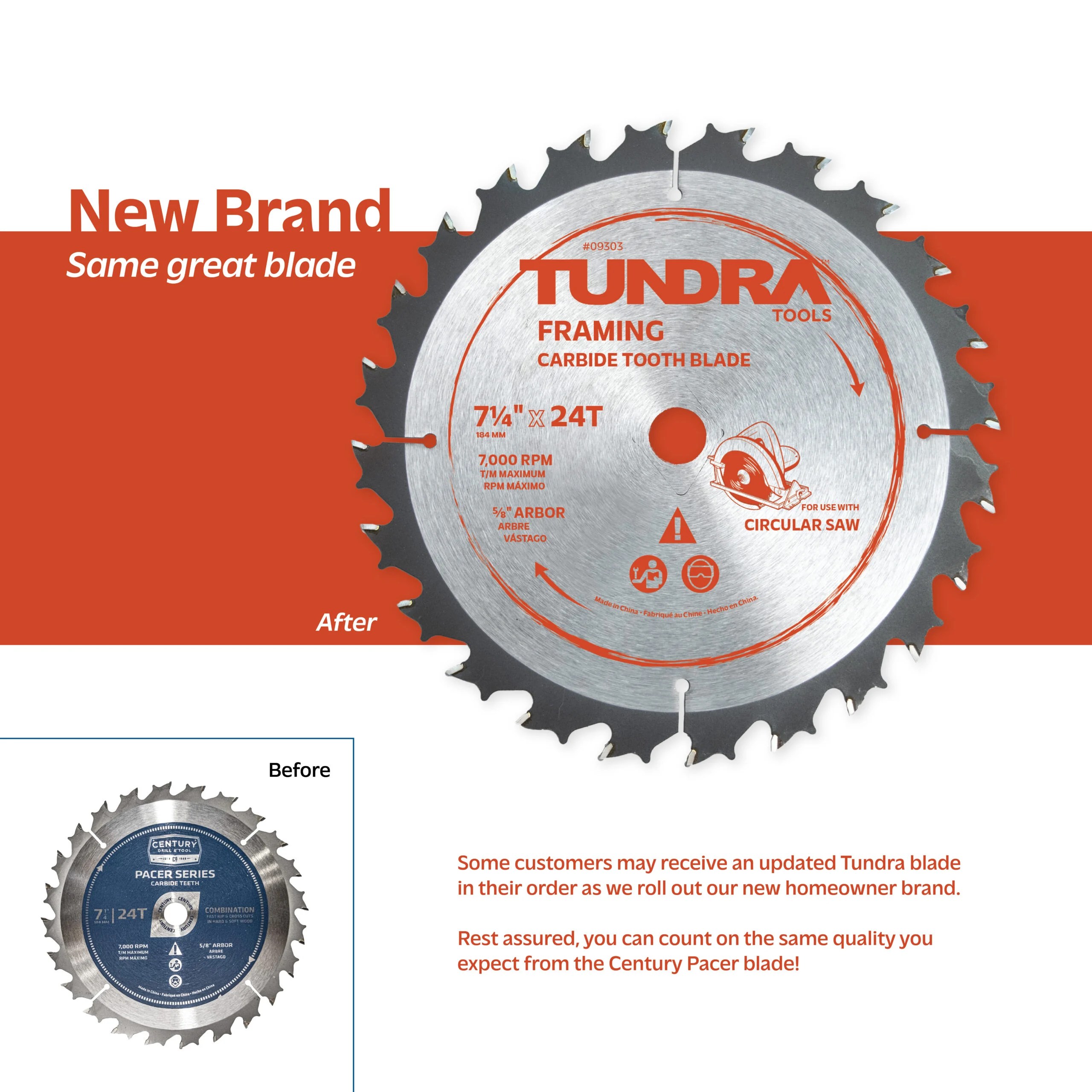 Framing Carbide Tooth Blade 7-1/4″