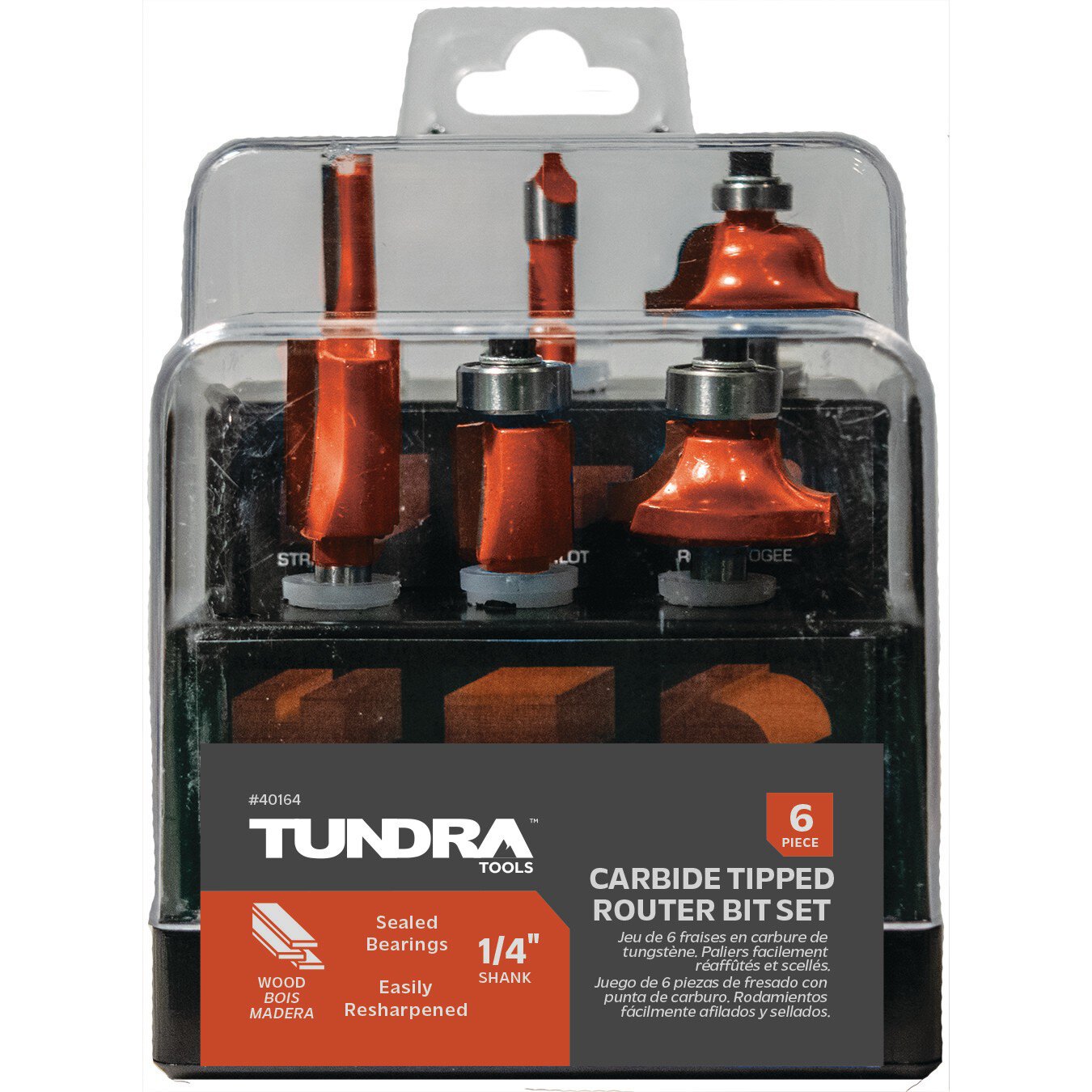 6 Piece Router Bit Set