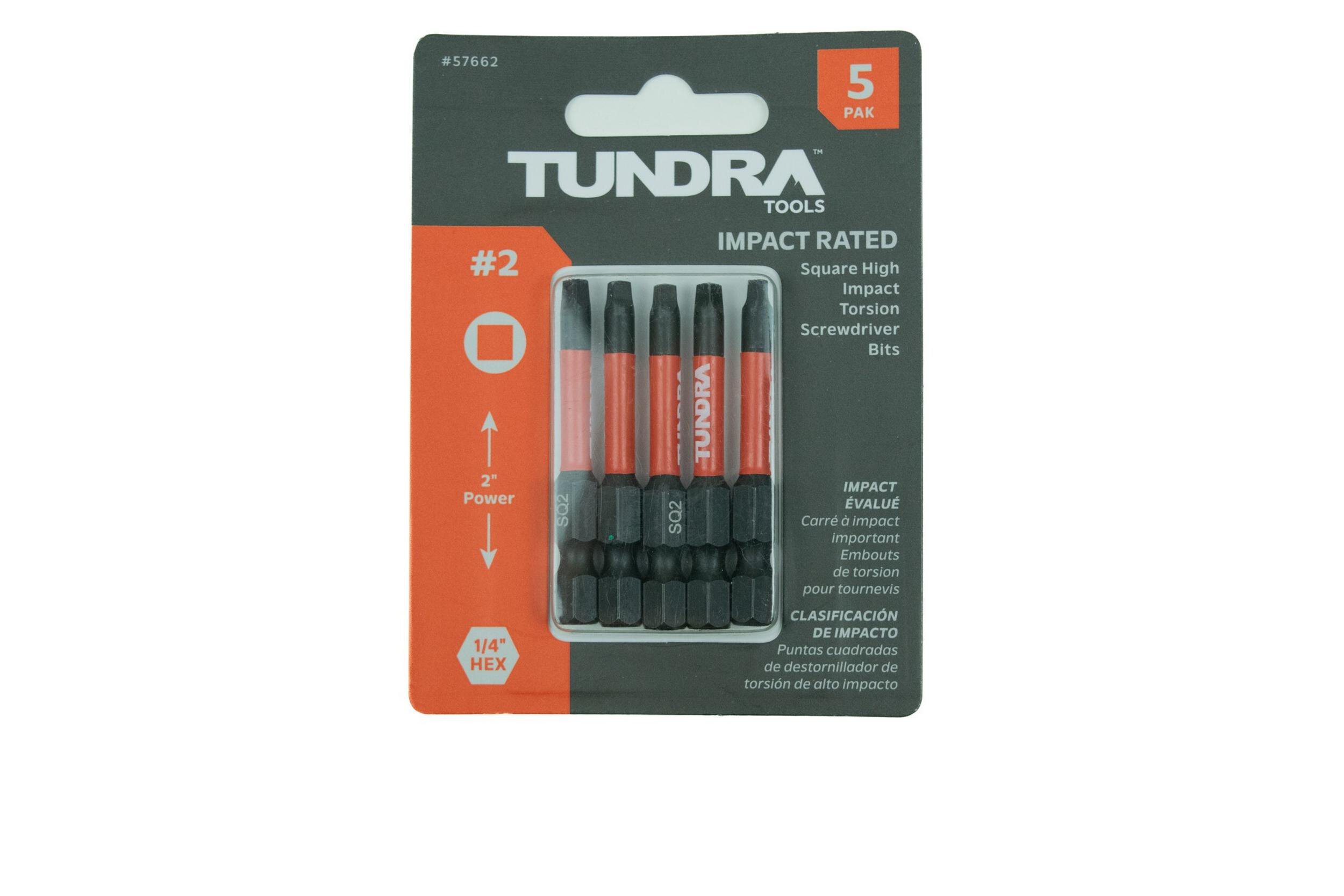 Impact Screwdriving #2 Square Bits, 2″ 5 PAK
