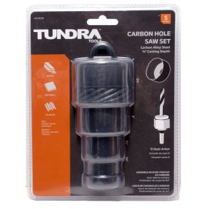 5 Piece Carbon Hole Saw Set 5 Piece Carbon Hole Saw Set
