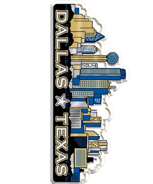 DALLAS * TEXAS RUBBER MAGNET DALLAS * TEXAS RUBBER MAGNET
