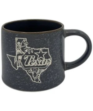 TX GRAY CAMPFIRE POTTERY MUG TX GRAY CAMPFIRE POTTERY MUG
