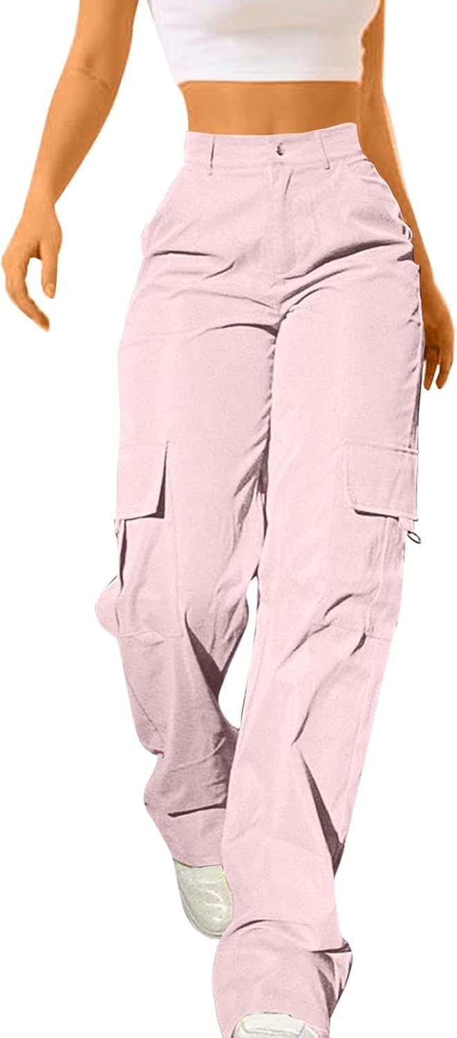 Women’s Hiking Wide Leg Cargo Pants Lightweight Quick Dry Outdoor High Waisted Buttons Workout Pants with Pockets Women’s Hiking Wide Leg Cargo Pants Lightweight Quick Dry Outdoor High Waisted Buttons Workout Pants with Pockets