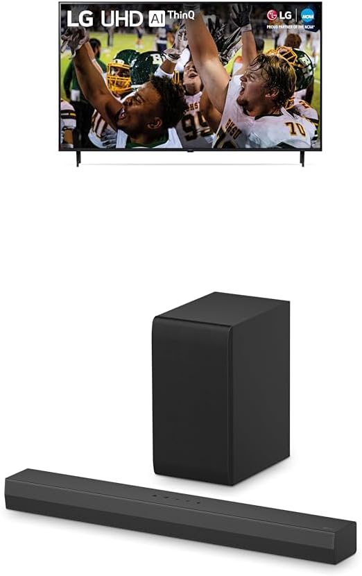 LG 55-Inch Class UR9000 Series Alexa Built-in 4K Smart TV (3840 x 2160),Bluetooth, Wi-Fi, USB, Ethernet, HDMI 60Hz Refresh Rate, AI-Powered 4K, 2.1 ch.Sound Bar with Bluetooth Connectivity LG 55-Inch Class UR9000 Series Alexa Built-in 4K Smart TV (3840 x 2160),Bluetooth, Wi-Fi, USB, Ethernet, HDMI 60Hz Refresh Rate, AI-Powered 4K, 2.1 ch.Sound Bar with Bluetooth Connectivity
