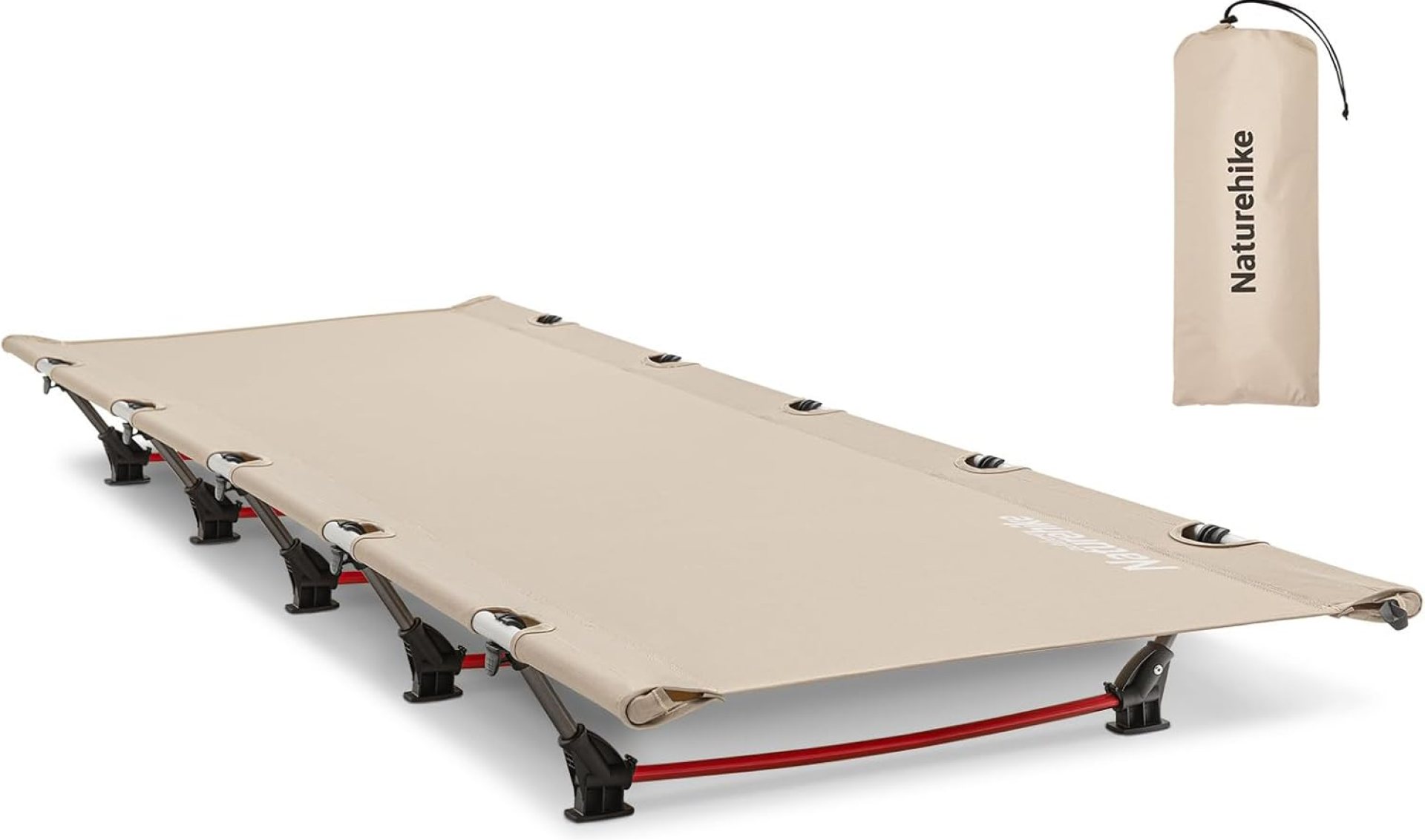 Naturehike Ultralight Camping Cot, Easy to Assemble Folding Tent Cot, Compact & Protable Camping Bed for Camping, Mountaineering, & Hiking, Supports 330lbs with Carry Bag, Kahki Naturehike Ultralight Camping Cot, Easy to Assemble Folding Tent Cot, Compact & Protable Camping Bed for Camping, Mountaineering, & Hiking, Supports 330lbs with Carry Bag, Kahki