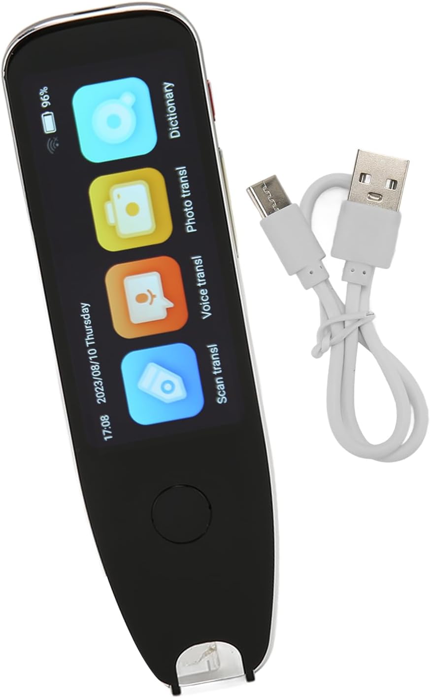 Translation Pen 3.46in Screen, Voice Photo Scanner Translator for Travel Learning, OCR Digital Pen Reader, 112 Language Translator Device Translation Pen 3.46in Screen, Voice Photo Scanner Translator for Travel Learning, OCR Digital Pen Reader, 112 Language Translator Device