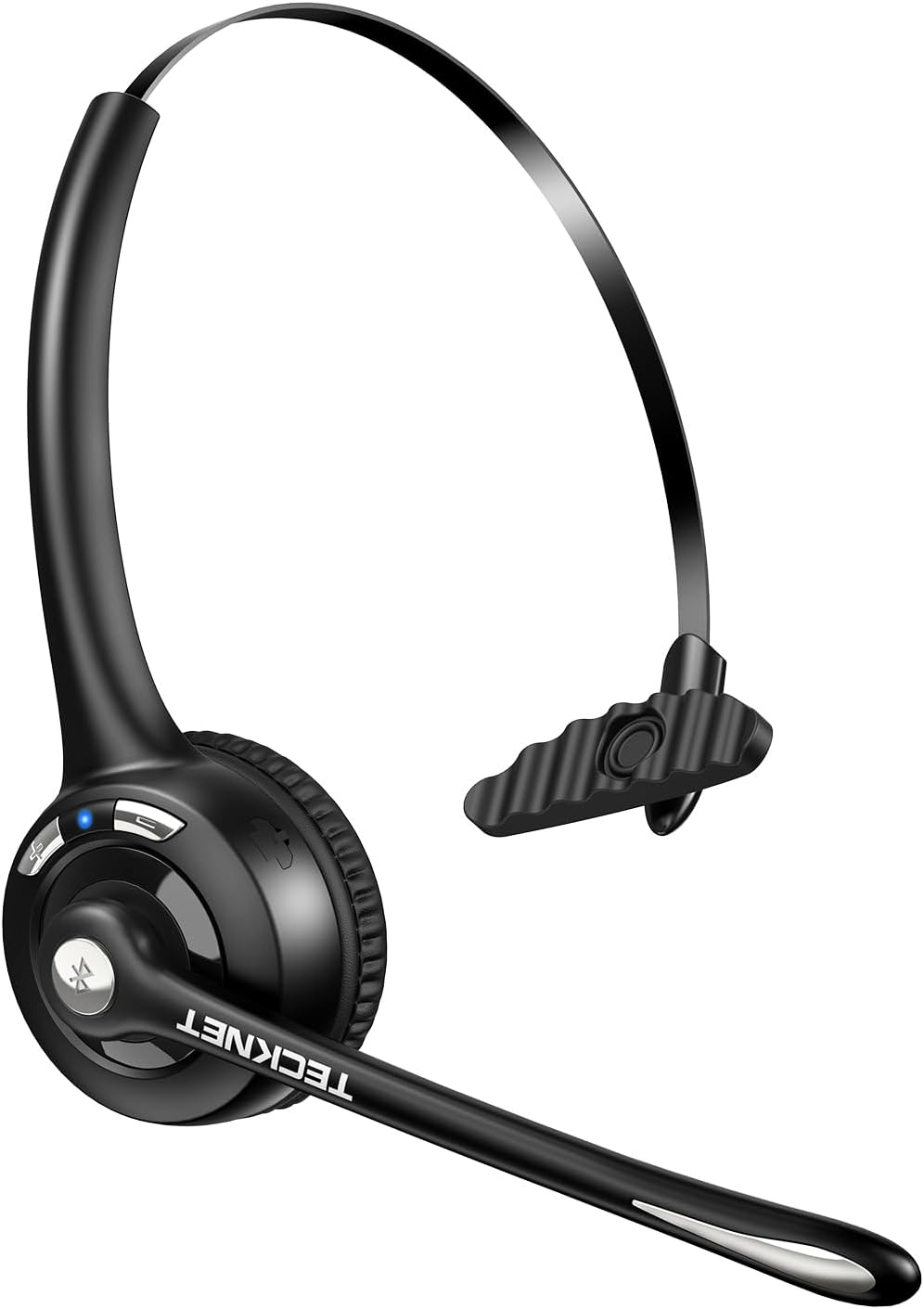 TECKNET Bluetooth Headset, Wireless Headset with Noise Canceling Microphone for Trucker, On-Ear Bluetooth Headphone with Mute Mic for Work TECKNET Bluetooth Headset, Wireless Headset with Noise Canceling Microphone for Trucker, On-Ear Bluetooth Headphone with Mute Mic for Work