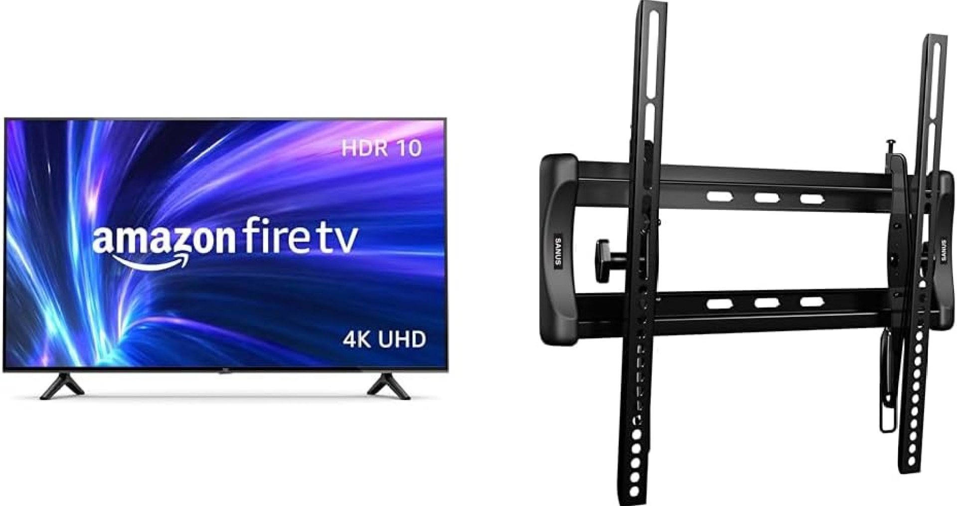FIRE TV BUNDLE: Amazon Fire TV 55″ 4-Series 4K UHD smart TV with Fire TV Alexa Voice Remote & Made for Amazon Universal Tilting TV Wall Mount for 32-55″ TVs FIRE TV BUNDLE: Amazon Fire TV 55″ 4-Series 4K UHD smart TV with Fire TV Alexa Voice Remote & Made for Amazon Universal Tilting TV Wall Mount for 32-55″ TVs