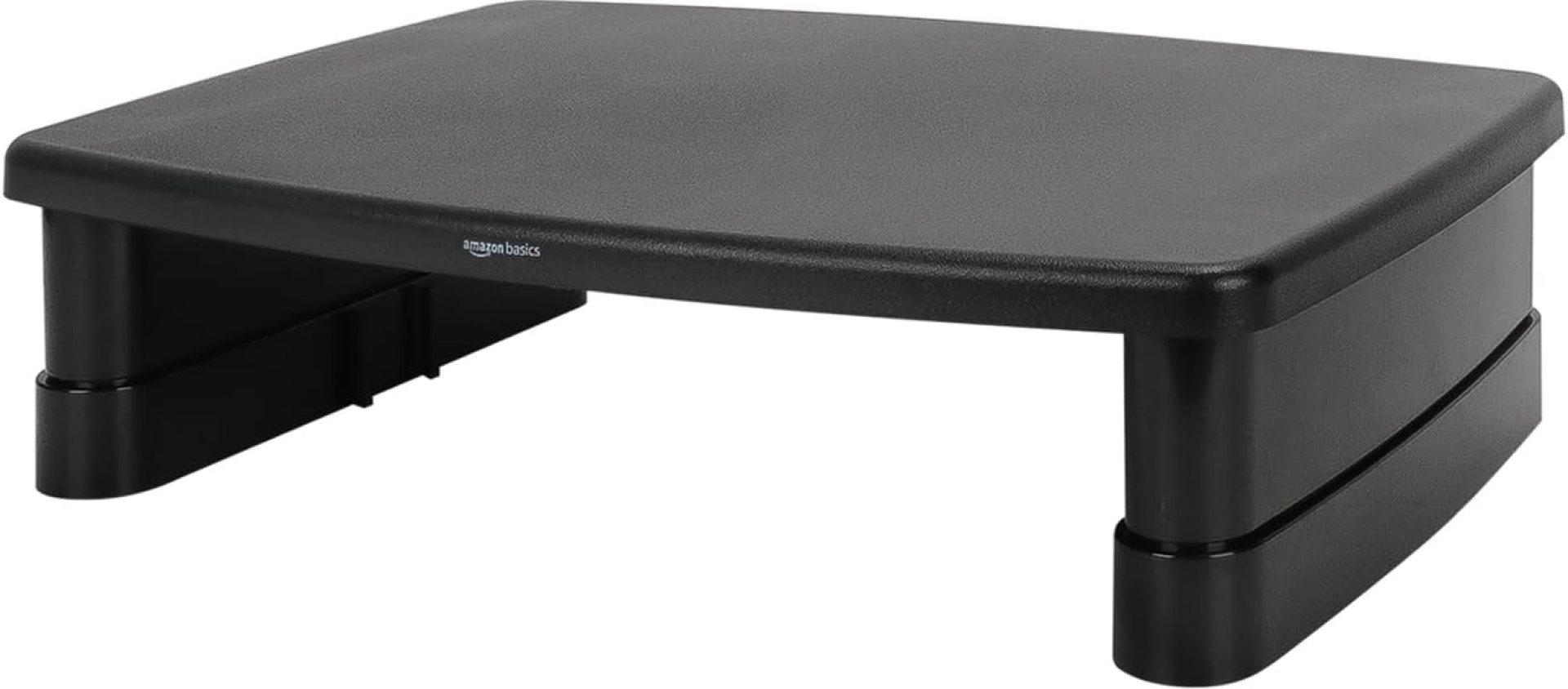 Amazon Basics Height Adjustable Rectangular Computer Monitor Riser Desk Stand with Storage for Reduced Neck Strain – Fits Monitors, Laptops Up to 22lbs, Black Amazon Basics Height Adjustable Rectangular Computer Monitor Riser Desk Stand with Storage for Reduced Neck Strain – Fits Monitors, Laptops Up to 22lbs, Black